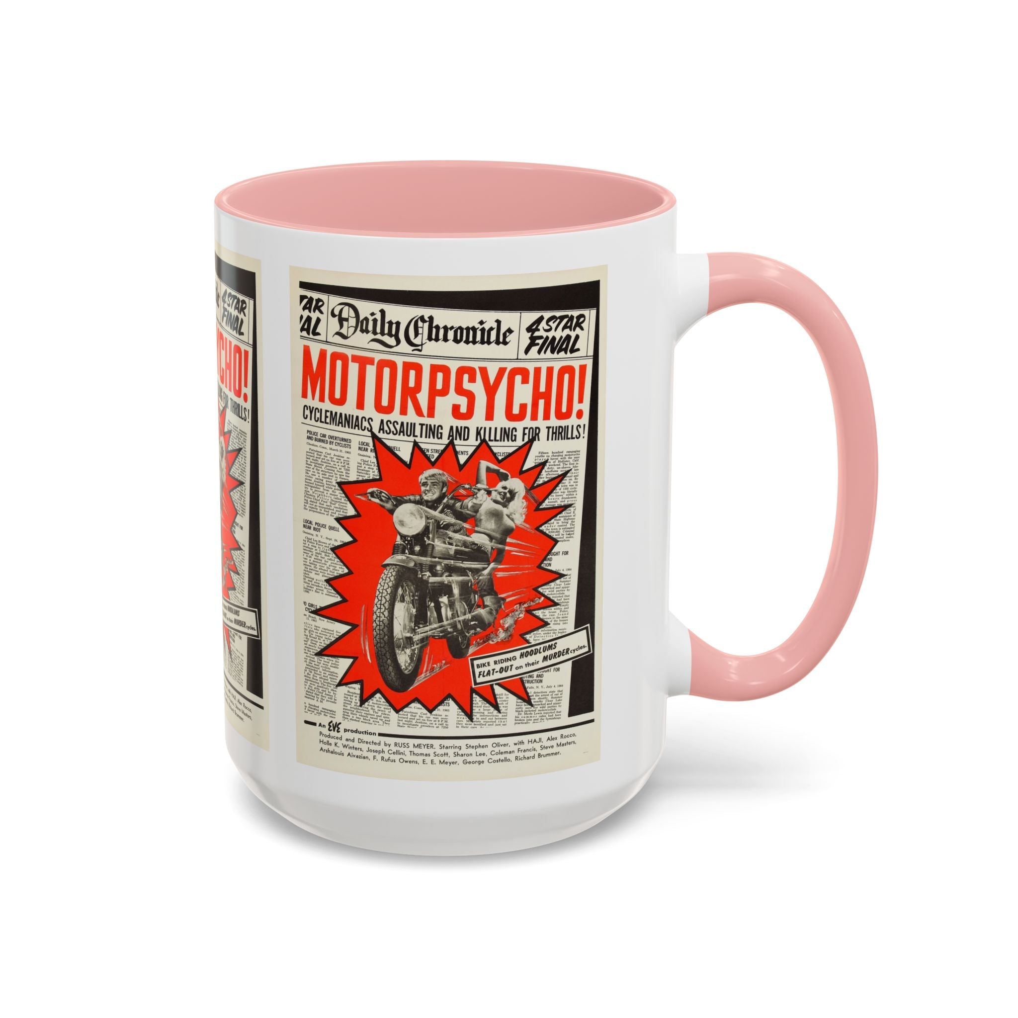 Cult Classic Movie Poster Art Accent Coffee Mug (11, 15oz) - Motor Psycho 1965 - POPvault
