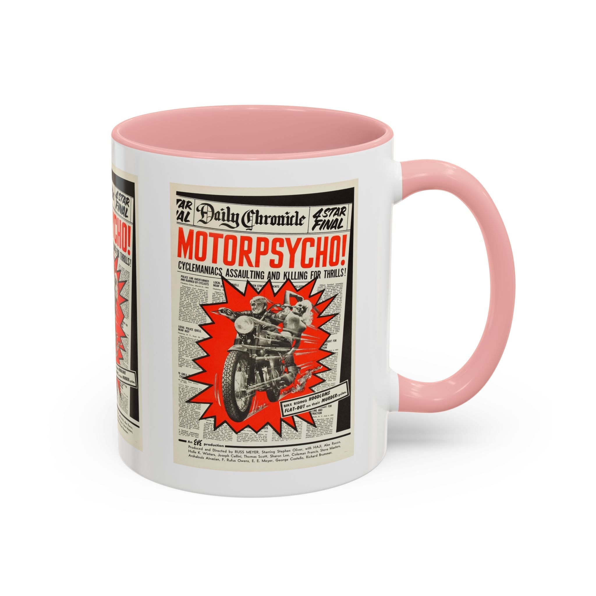 Cult Classic Movie Poster Art Accent Coffee Mug (11, 15oz) - Motor Psycho 1965 - POPvault