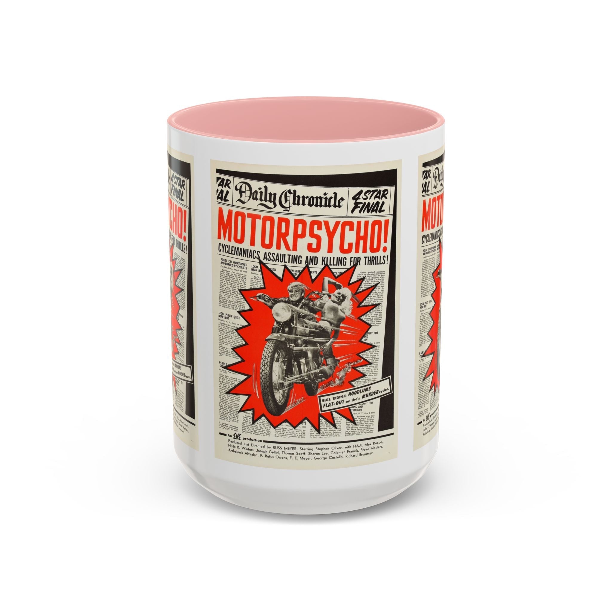 Cult Classic Movie Poster Art Accent Coffee Mug (11, 15oz) - Motor Psycho 1965 - POPvault