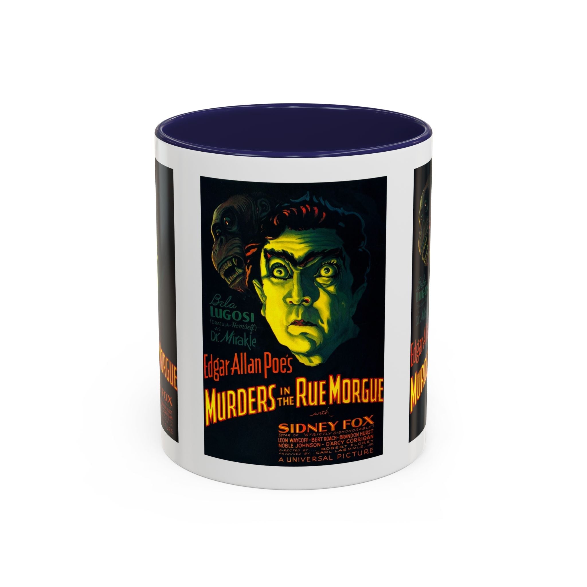 Cult Classic Movie Poster Art Accent Coffee Mug (11, 15oz) - Murders In The Rue Morgue 1932 - POPvault
