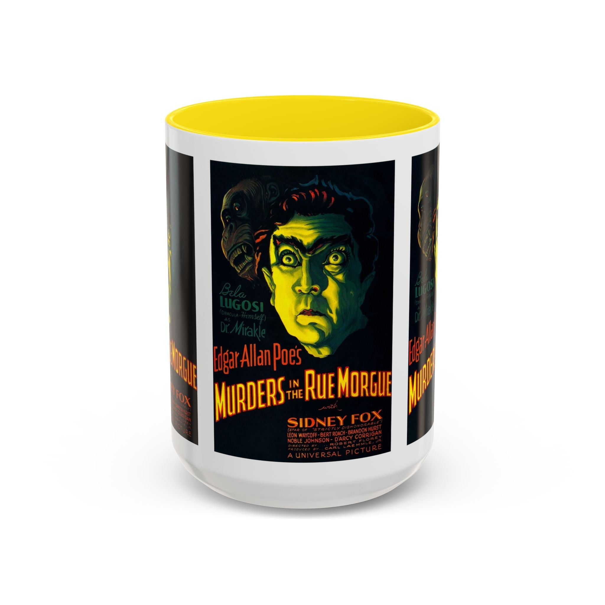 Cult Classic Movie Poster Art Accent Coffee Mug (11, 15oz) - Murders In The Rue Morgue 1932 - POPvault