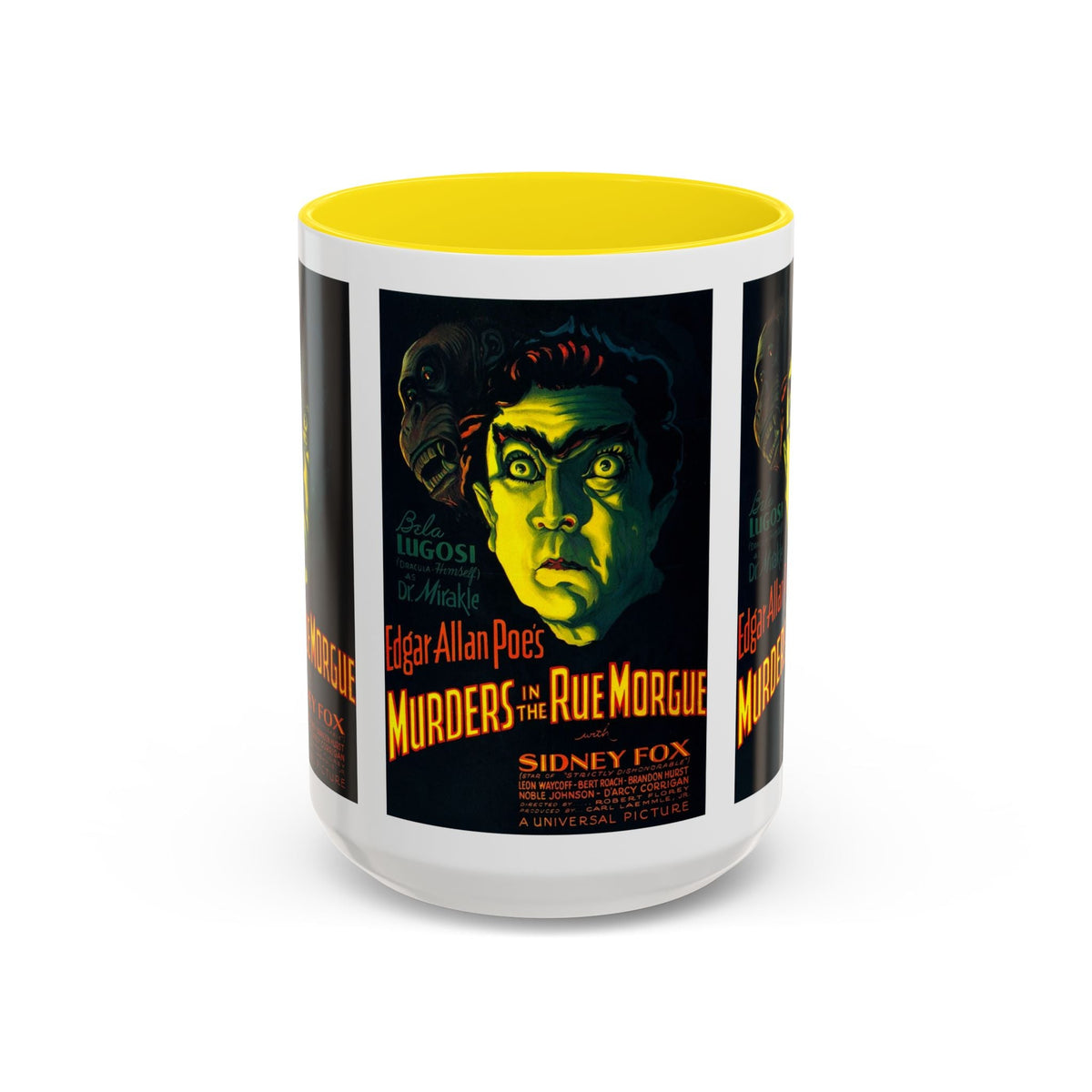 Cult Classic Movie Poster Art Accent Coffee Mug (11, 15oz) - Murders In The Rue Morgue 1932 - Mug