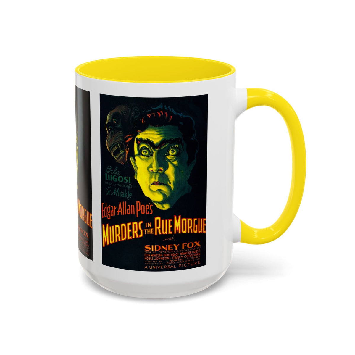Cult Classic Movie Poster Art Accent Coffee Mug (11, 15oz) - Murders In The Rue Morgue 1932 - Mug
