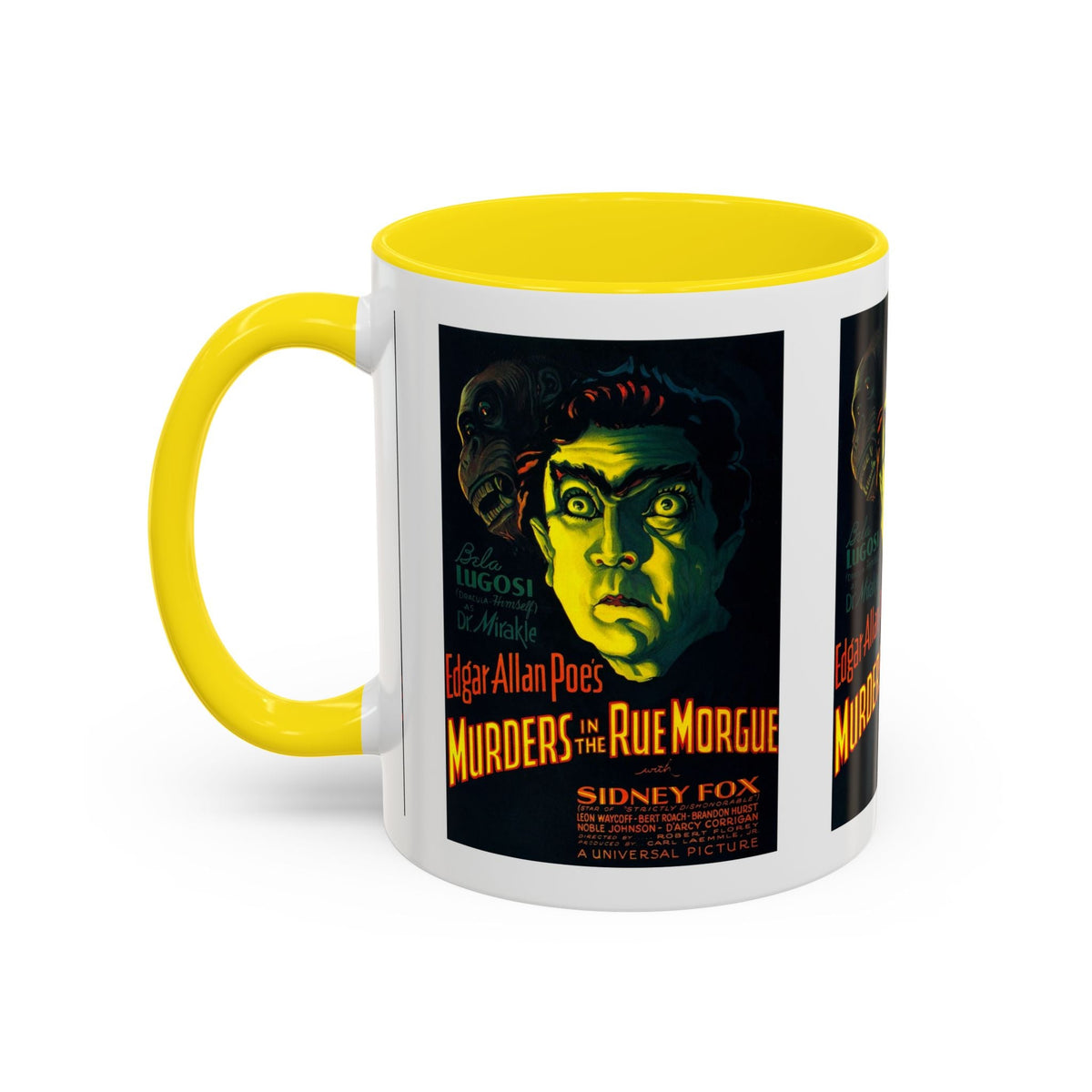 Cult Classic Movie Poster Art Accent Coffee Mug (11, 15oz) - Murders In The Rue Morgue 1932 - Mug