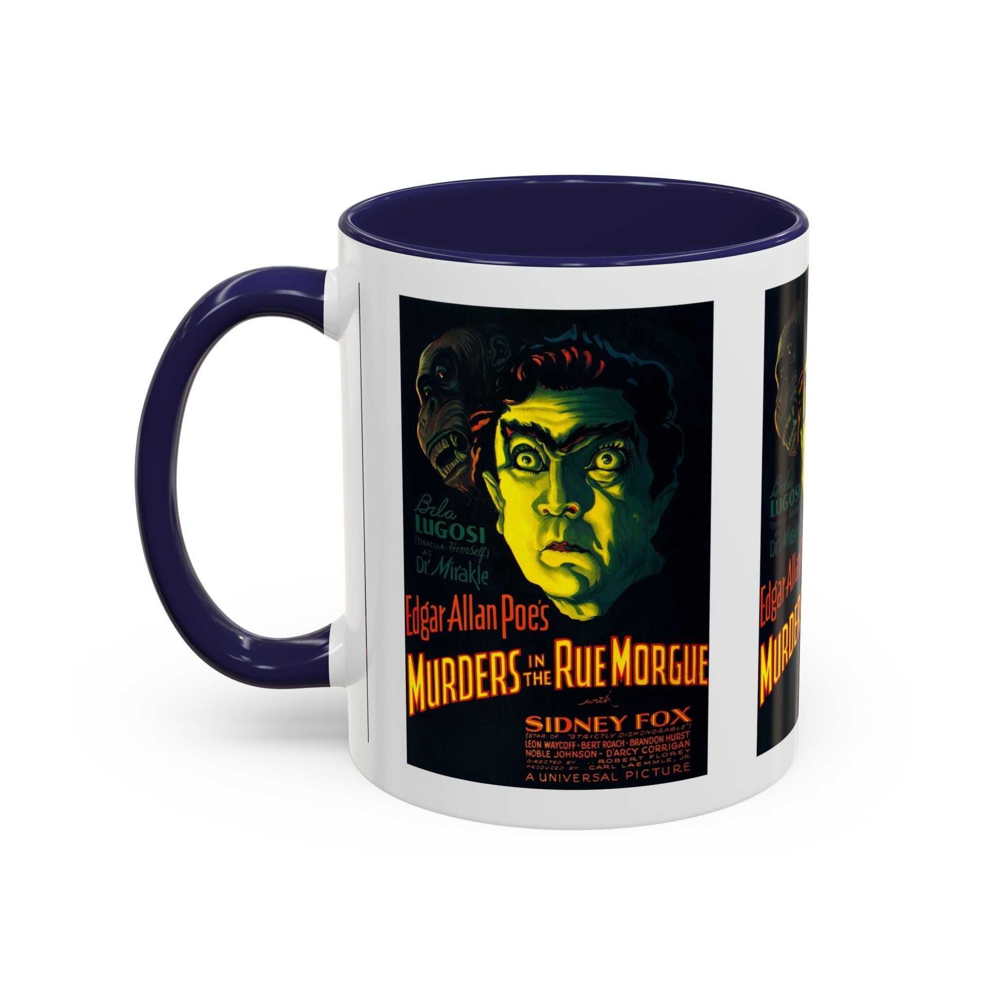 Cult Classic Movie Poster Art Accent Coffee Mug (11, 15oz) - Murders In The Rue Morgue 1932 - POPvault