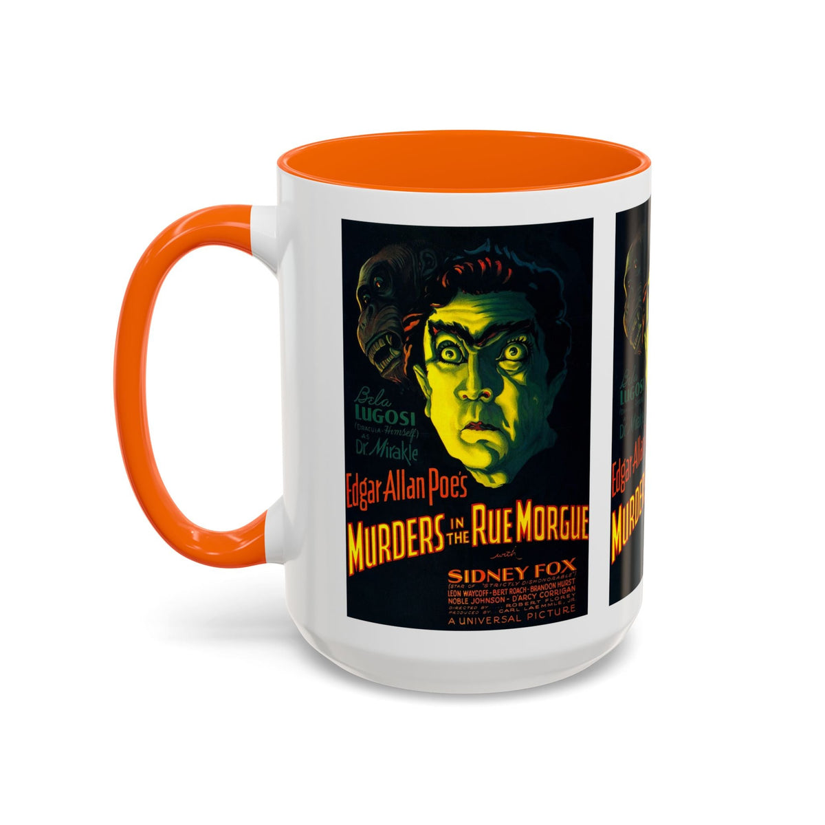 Cult Classic Movie Poster Art Accent Coffee Mug (11, 15oz) - Murders In The Rue Morgue 1932 - Mug