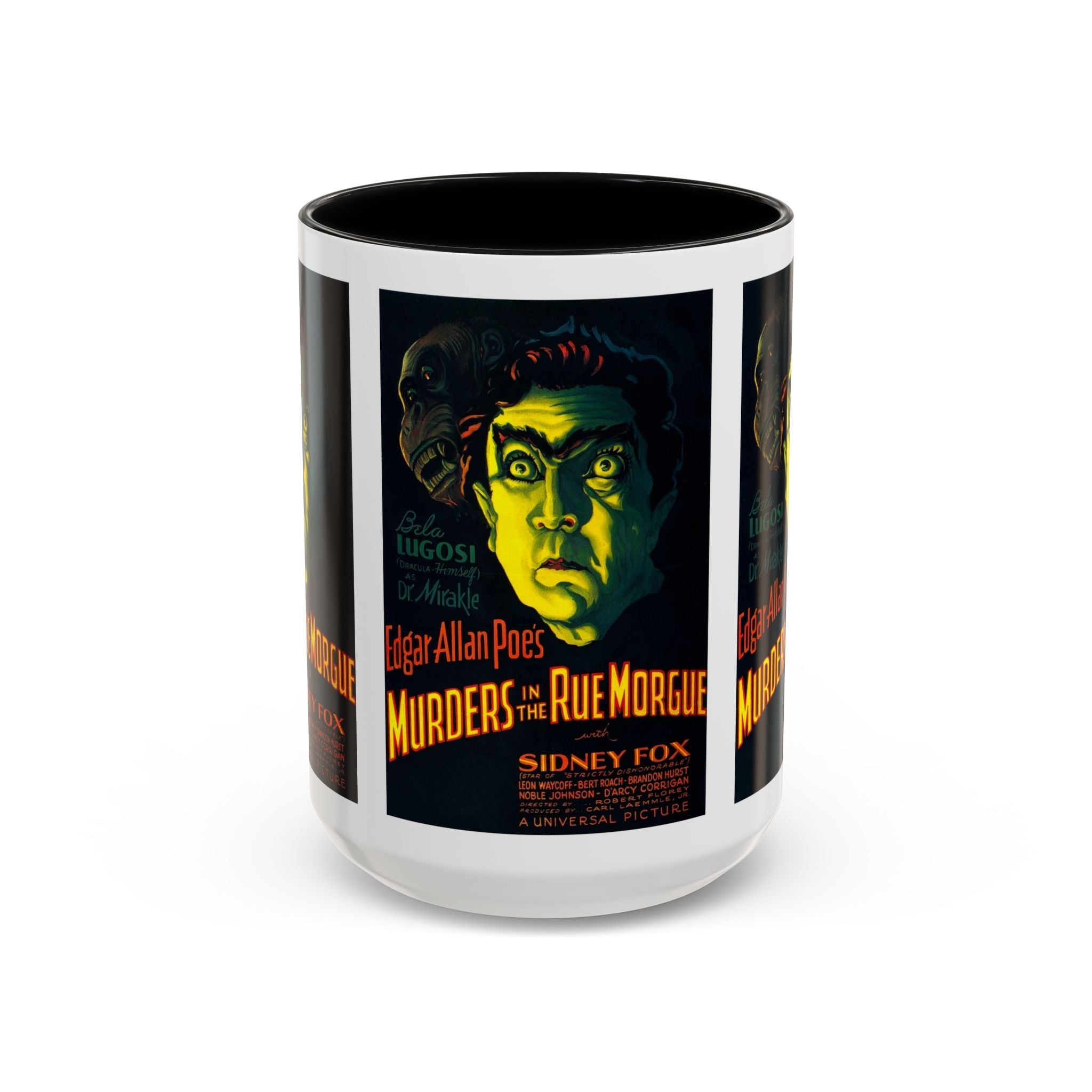 Cult Classic Movie Poster Art Accent Coffee Mug (11, 15oz) - Murders In The Rue Morgue 1932 - POPvault