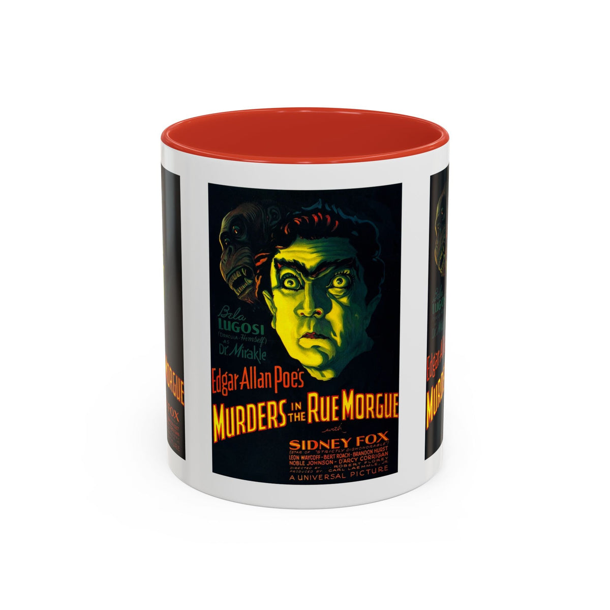 Cult Classic Movie Poster Art Accent Coffee Mug (11, 15oz) - Murders In The Rue Morgue 1932 - Mug
