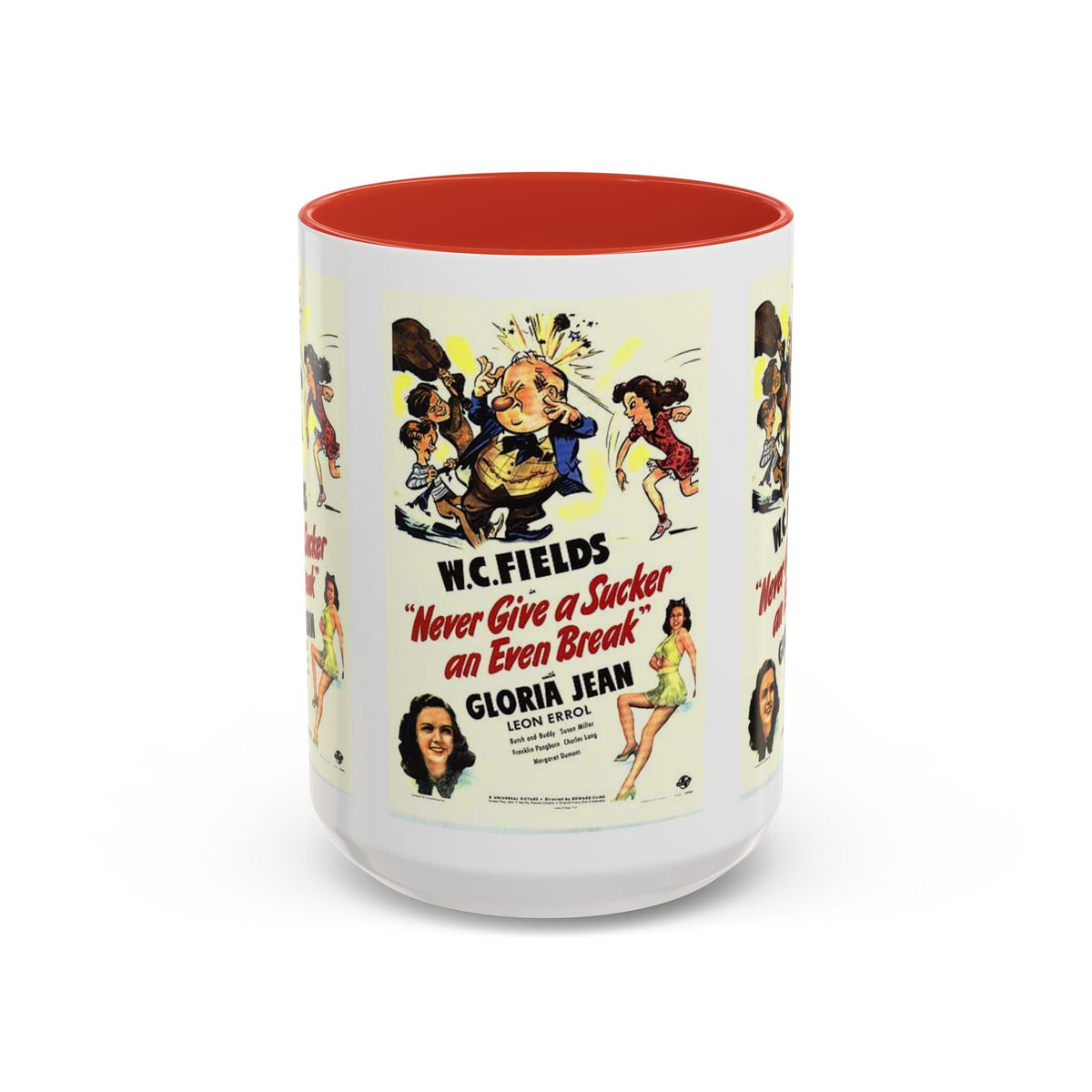 Cult Classic Movie Poster Art Accent Coffee Mug (11, 15oz) - Never Give A Sucker An Even Break 1941 - Mug