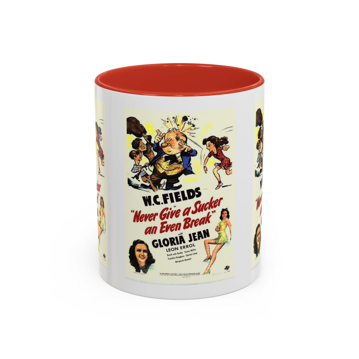 Cult Classic Movie Poster Art Accent Coffee Mug (11, 15oz) - Never Give A Sucker An Even Break 1941 - Mug