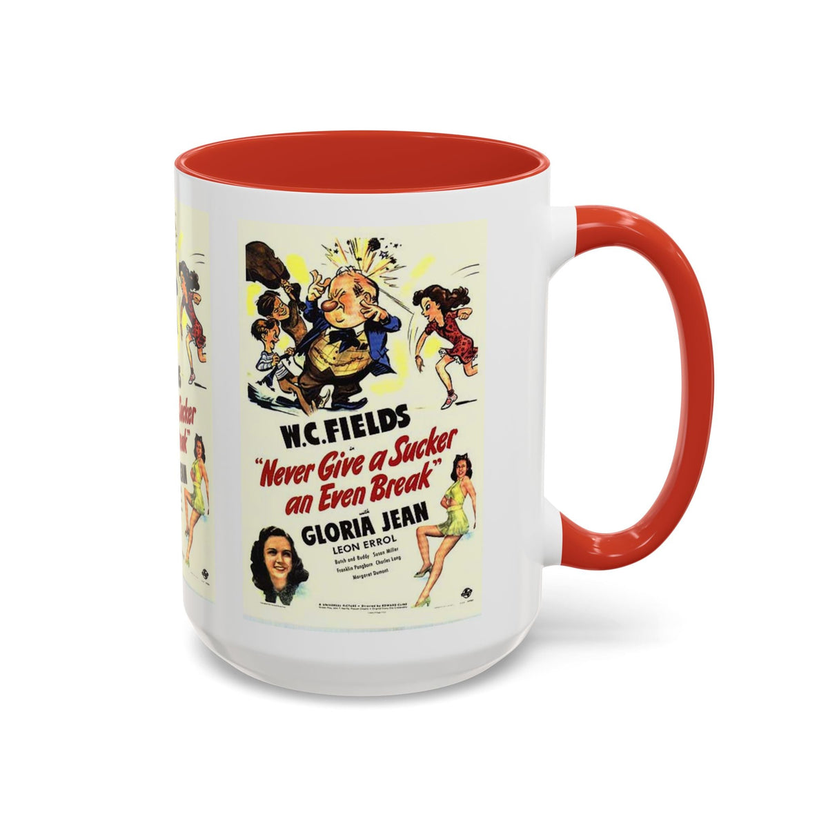 Cult Classic Movie Poster Art Accent Coffee Mug (11, 15oz) - Never Give A Sucker An Even Break 1941 - Mug