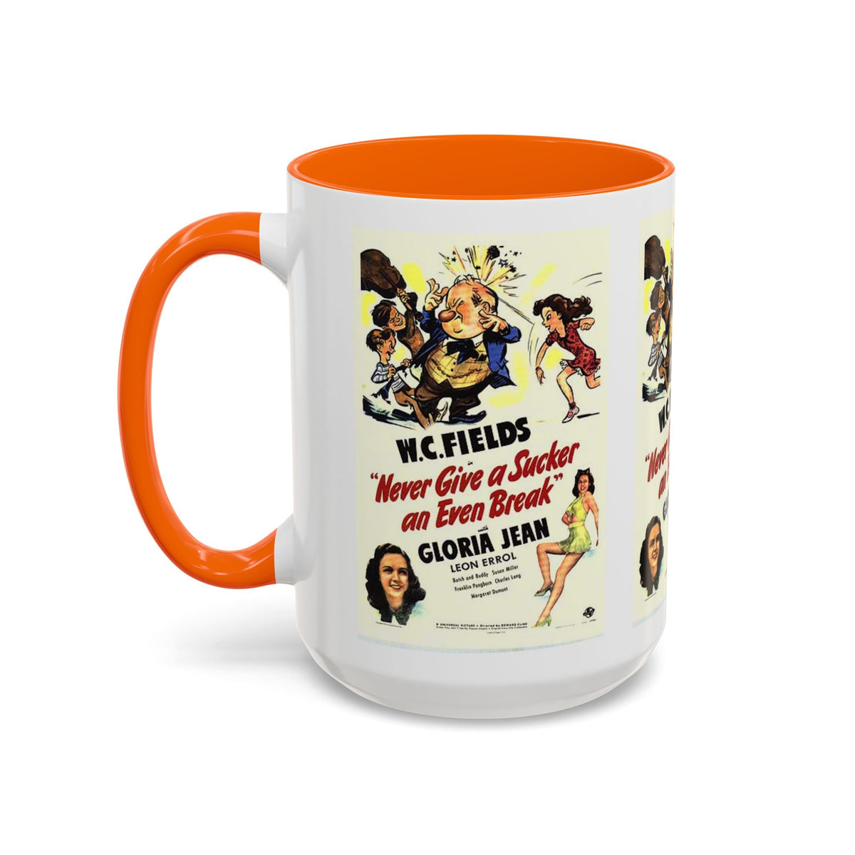 Cult Classic Movie Poster Art Accent Coffee Mug (11, 15oz) - Never Give A Sucker An Even Break 1941 - Mug