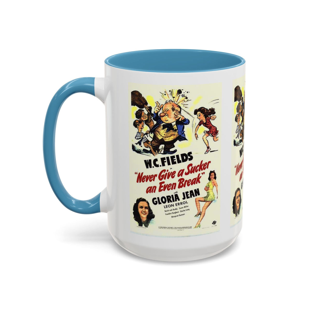 Cult Classic Movie Poster Art Accent Coffee Mug (11, 15oz) - Never Give A Sucker An Even Break 1941 - Mug