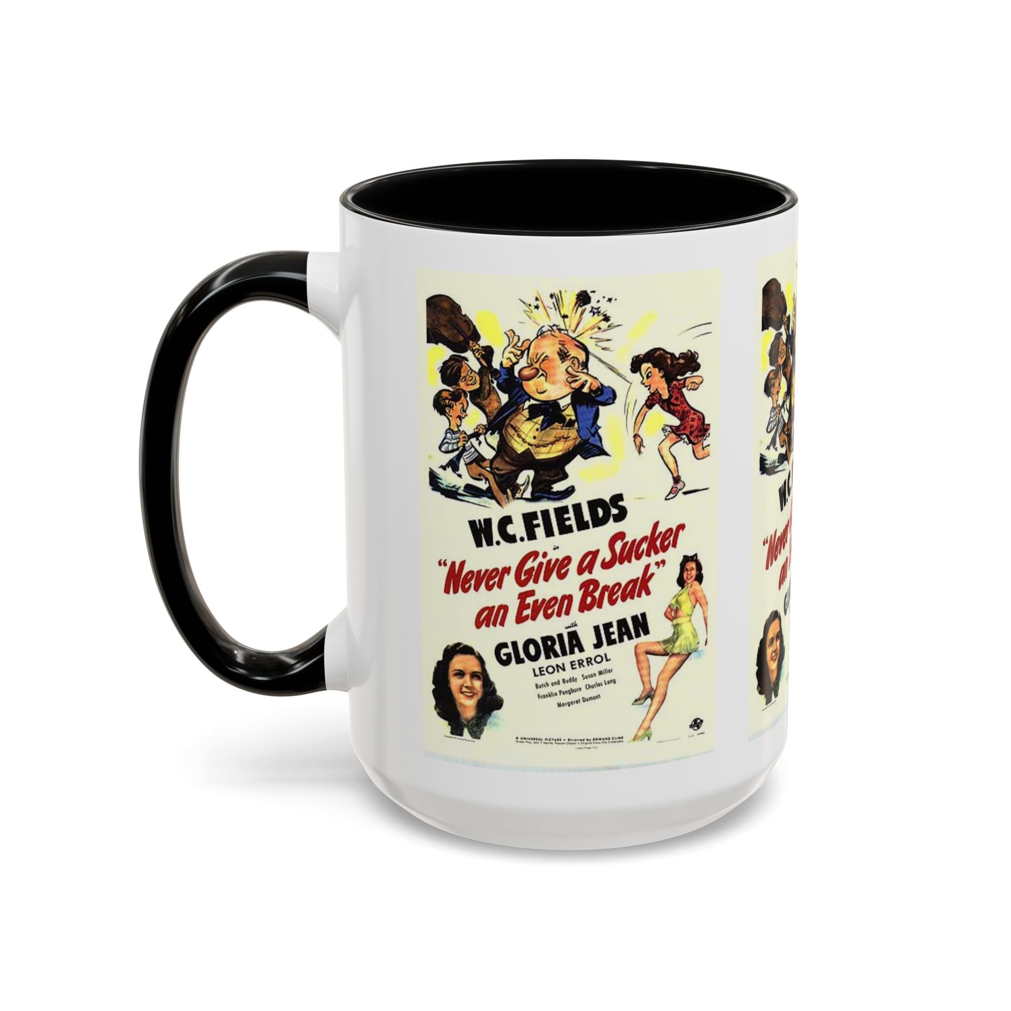 Cult Classic Movie Poster Art Accent Coffee Mug (11, 15oz) - Never Give A Sucker An Even Break 1941 - POPvault