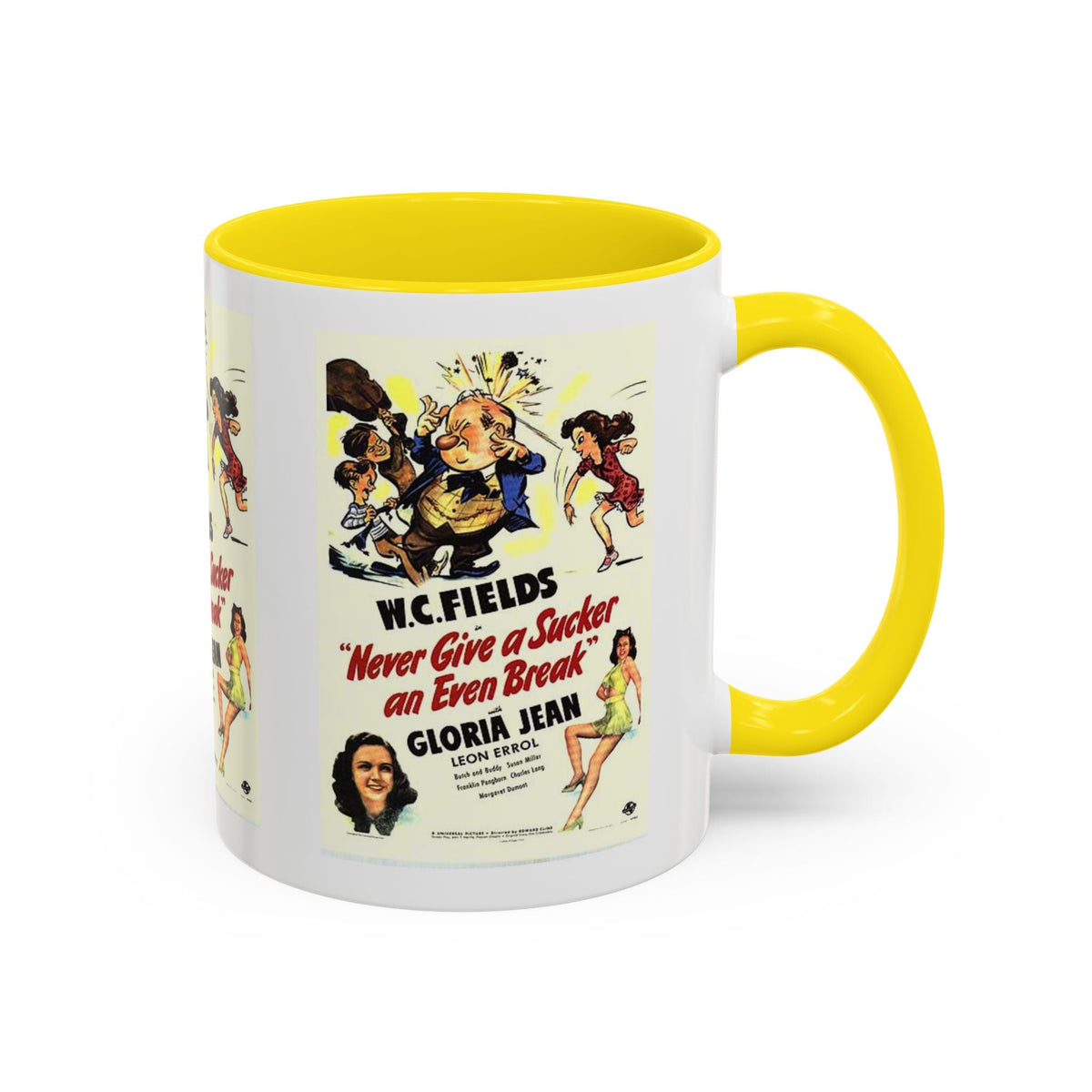 Cult Classic Movie Poster Art Accent Coffee Mug (11, 15oz) - Never Give A Sucker An Even Break 1941 - Mug