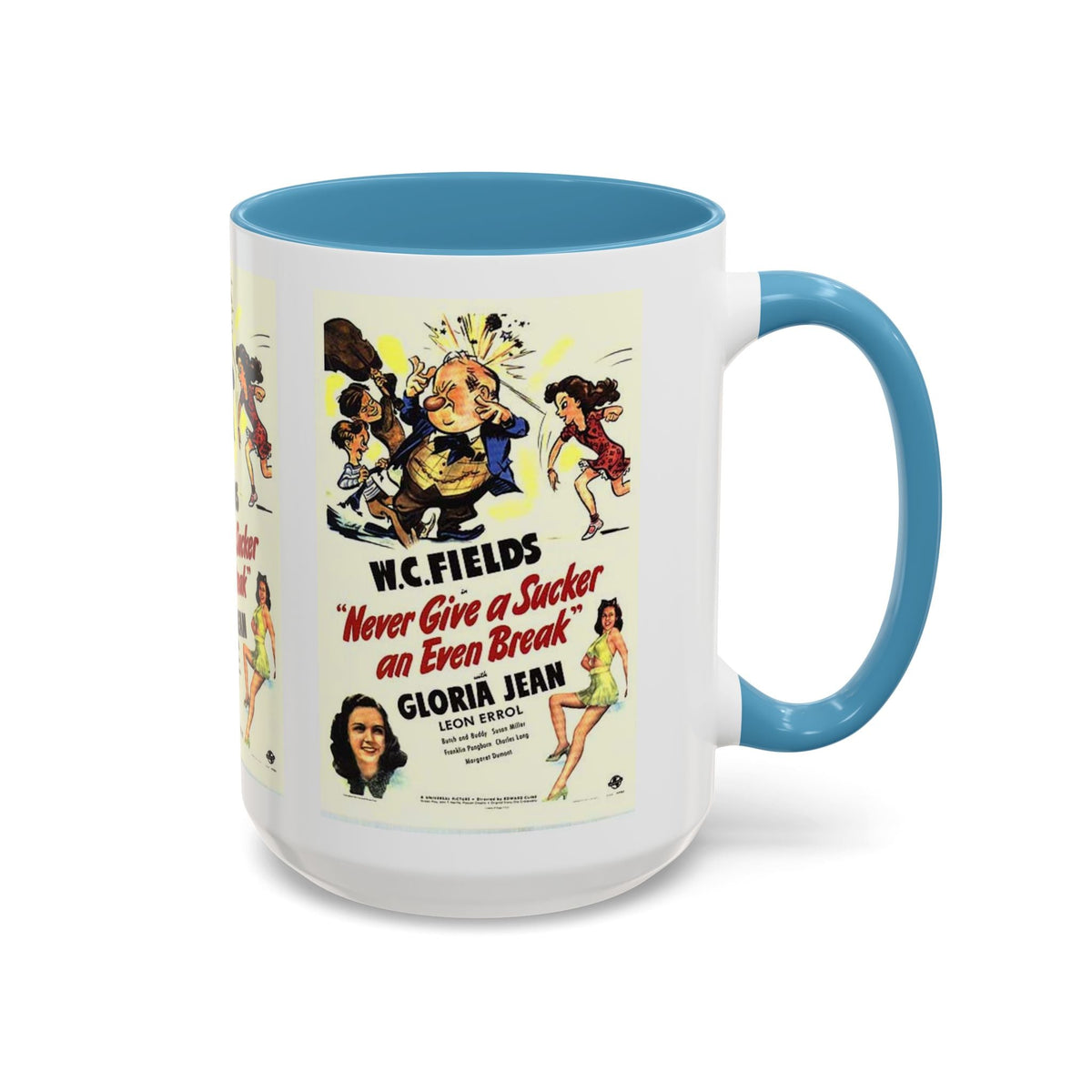 Cult Classic Movie Poster Art Accent Coffee Mug (11, 15oz) - Never Give A Sucker An Even Break 1941 - Mug