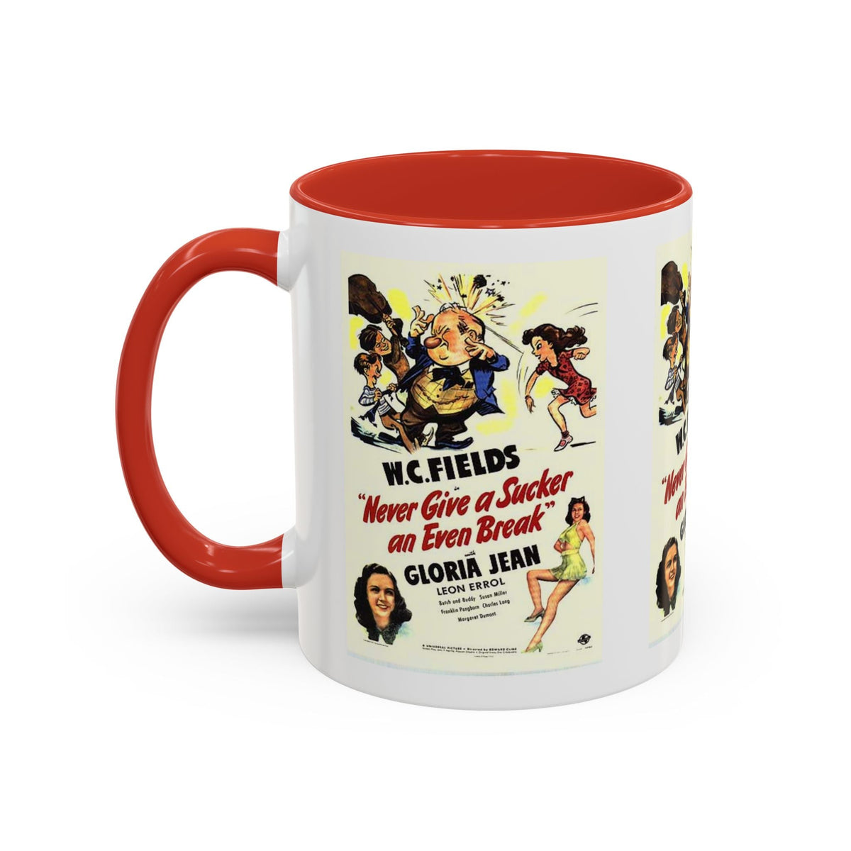 Cult Classic Movie Poster Art Accent Coffee Mug (11, 15oz) - Never Give A Sucker An Even Break 1941 - Mug