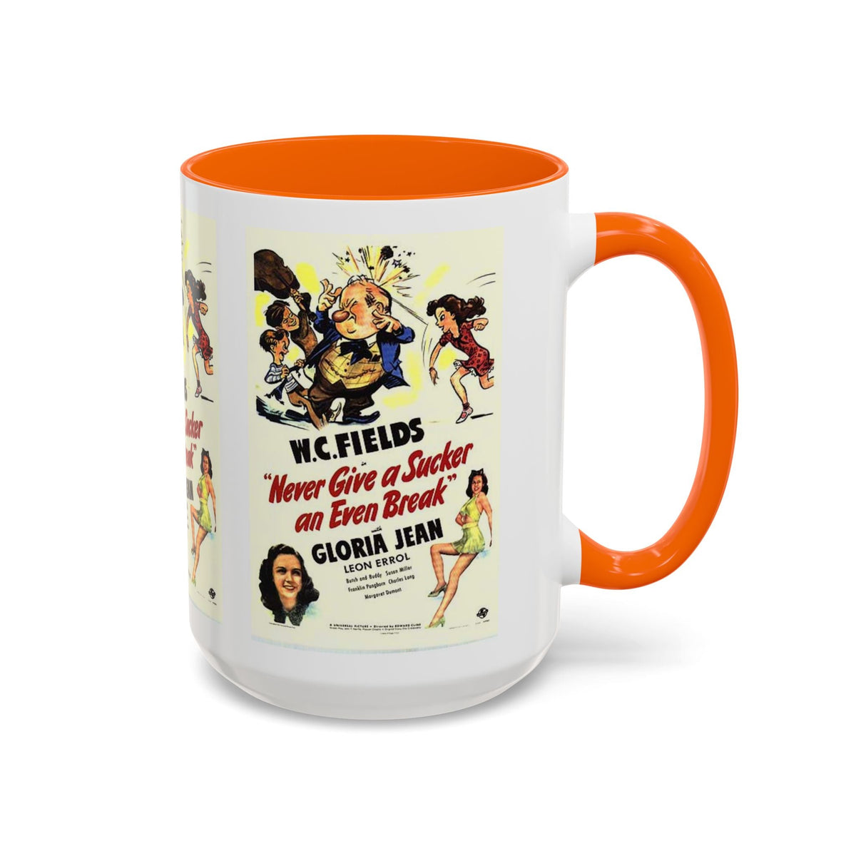 Cult Classic Movie Poster Art Accent Coffee Mug (11, 15oz) - Never Give A Sucker An Even Break 1941 - Mug