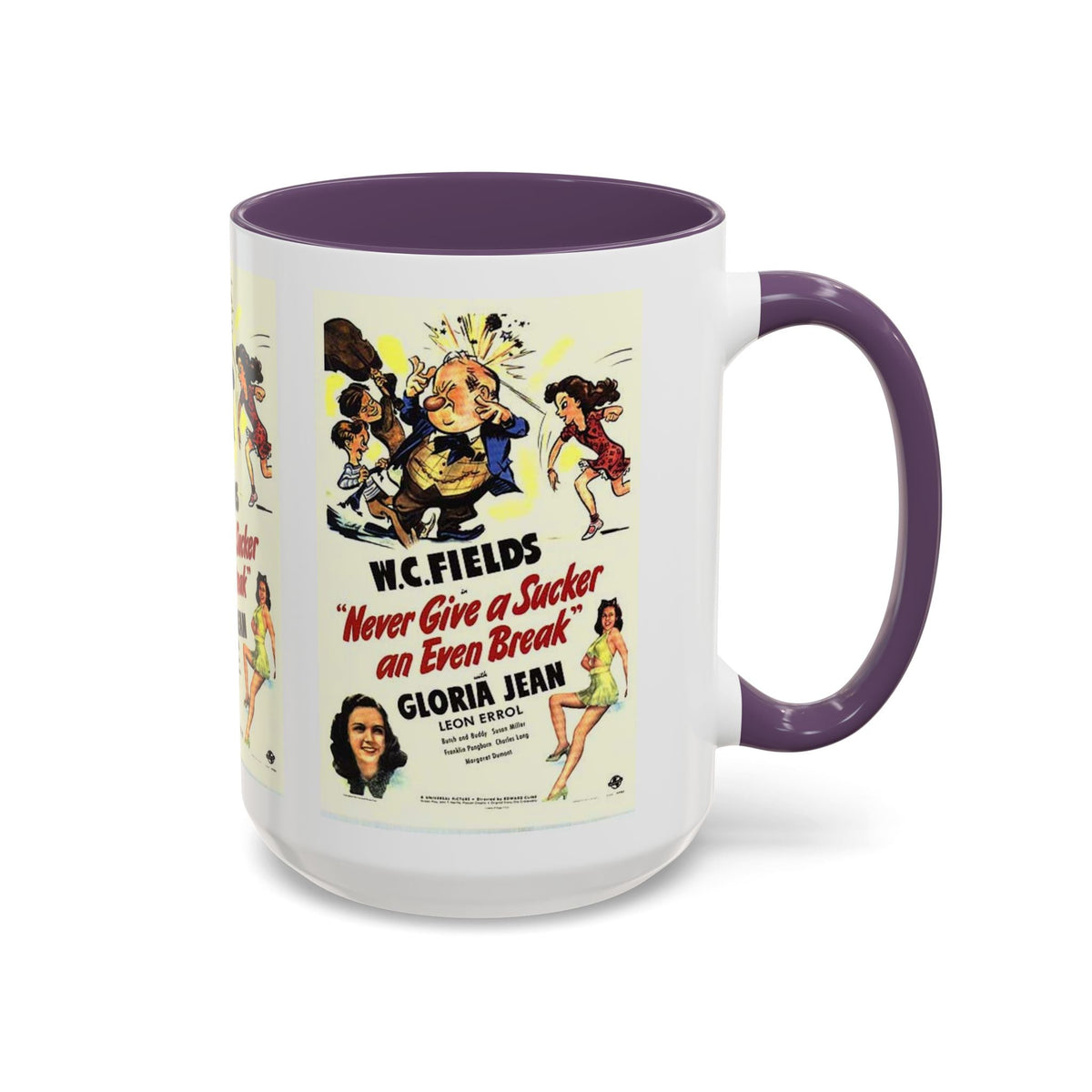 Cult Classic Movie Poster Art Accent Coffee Mug (11, 15oz) - Never Give A Sucker An Even Break 1941 - Mug