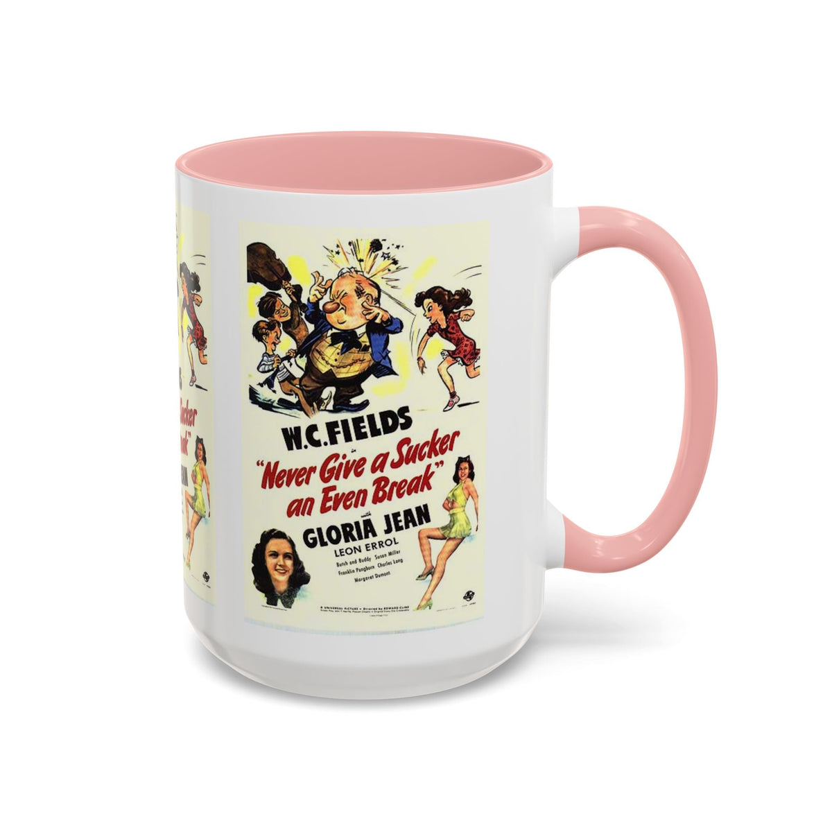 Cult Classic Movie Poster Art Accent Coffee Mug (11, 15oz) - Never Give A Sucker An Even Break 1941 - Mug