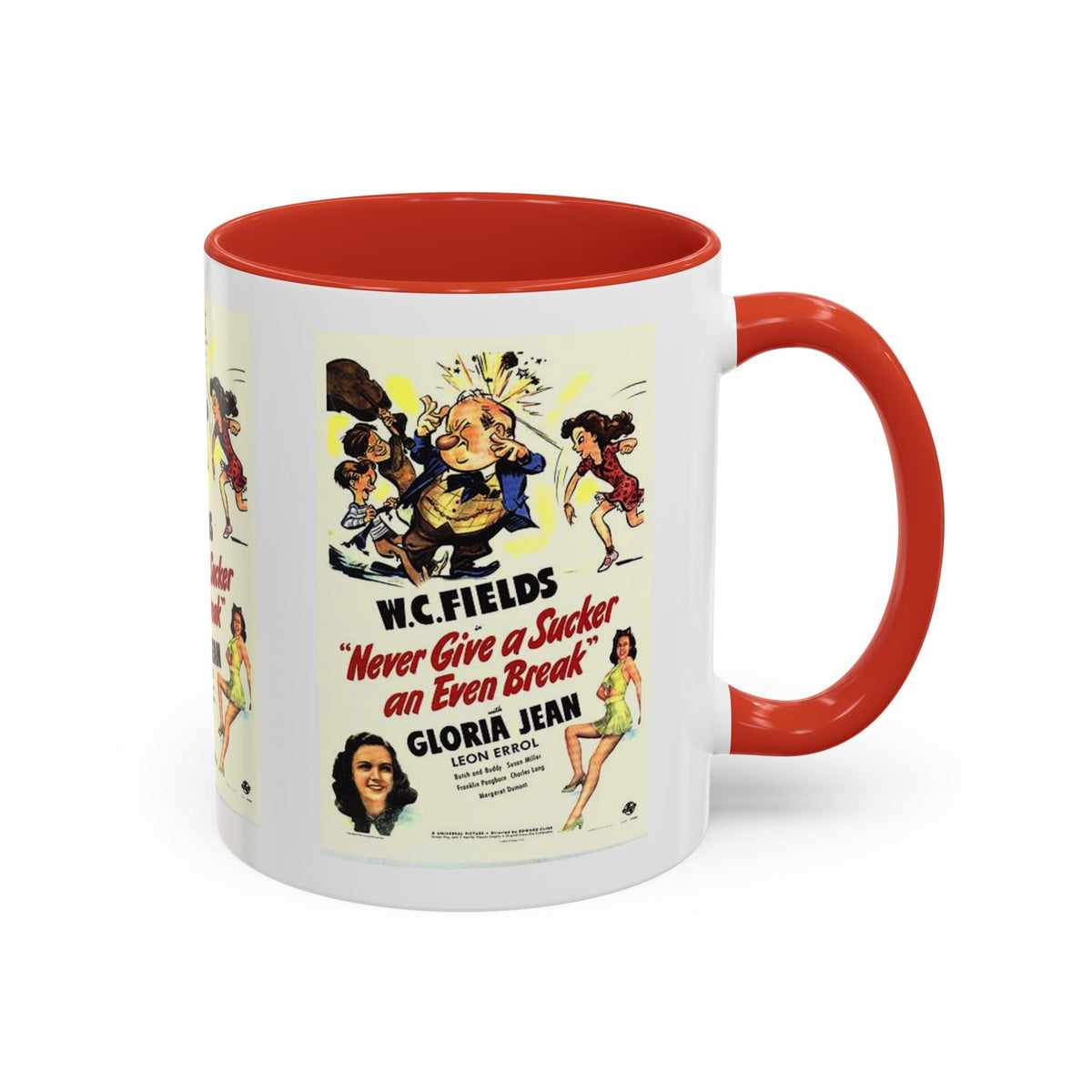 Cult Classic Movie Poster Art Accent Coffee Mug (11, 15oz) - Never Give A Sucker An Even Break 1941 - Mug