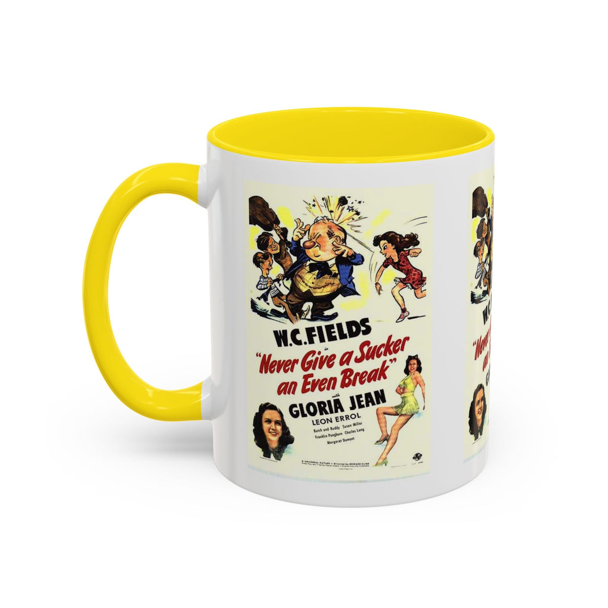 Cult Classic Movie Poster Art Accent Coffee Mug (11, 15oz) - Never Give A Sucker An Even Break 1941 - Mug