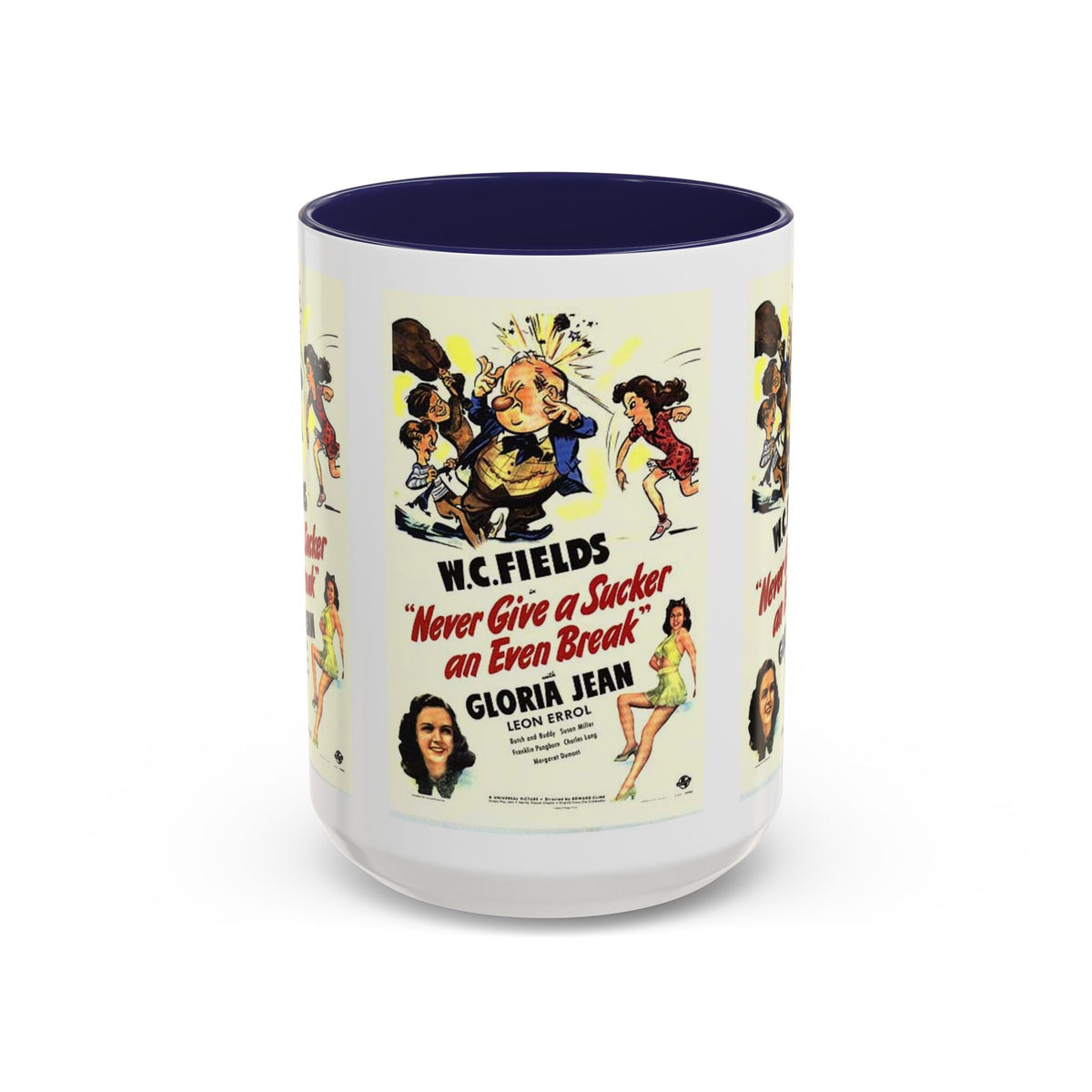 Cult Classic Movie Poster Art Accent Coffee Mug (11, 15oz) - Never Give A Sucker An Even Break 1941 - Mug