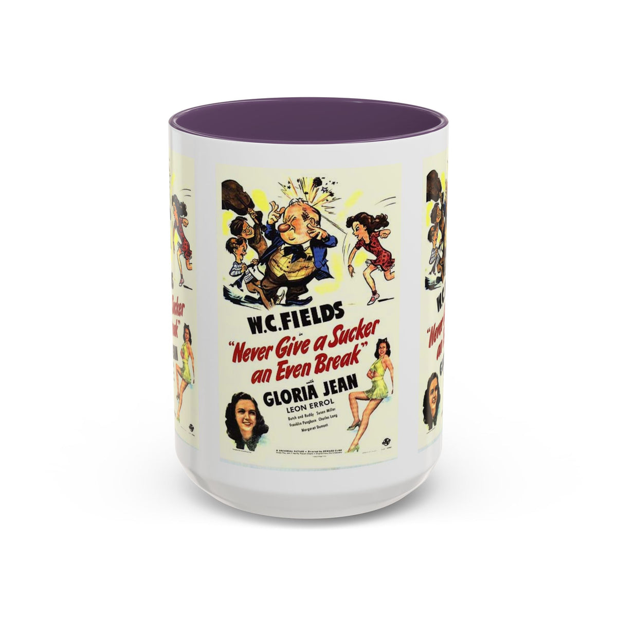 Cult Classic Movie Poster Art Accent Coffee Mug (11, 15oz) - Never Give A Sucker An Even Break 1941 - Mug