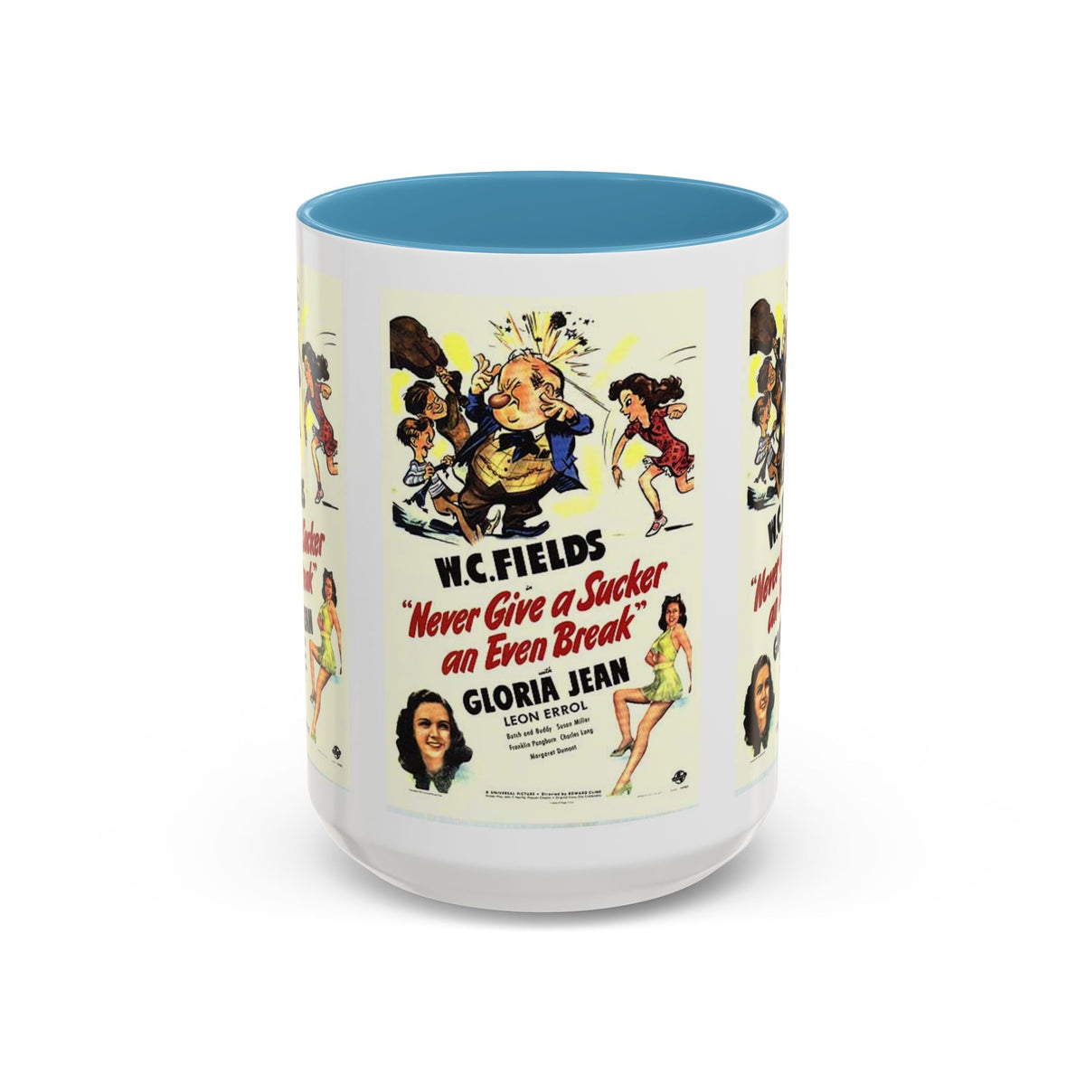 Cult Classic Movie Poster Art Accent Coffee Mug (11, 15oz) - Never Give A Sucker An Even Break 1941 - Mug