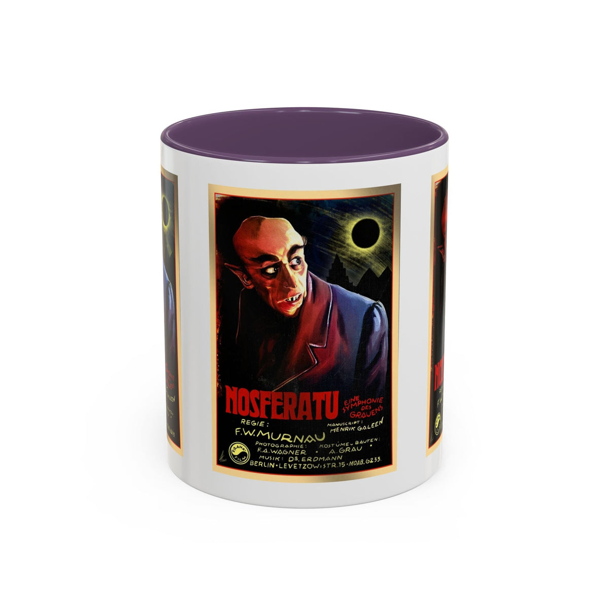 Cult Classic Movie Poster Art Accent Coffee Mug (11, 15oz) - Nosferatu Original 1922 - Mug