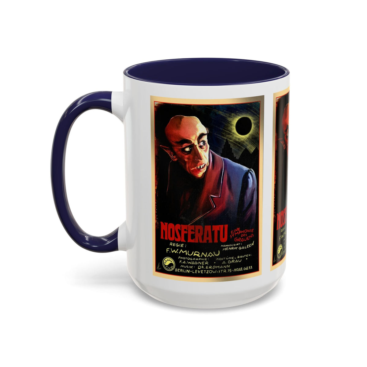 Cult Classic Movie Poster Art Accent Coffee Mug (11, 15oz) - Nosferatu Original 1922 - Mug