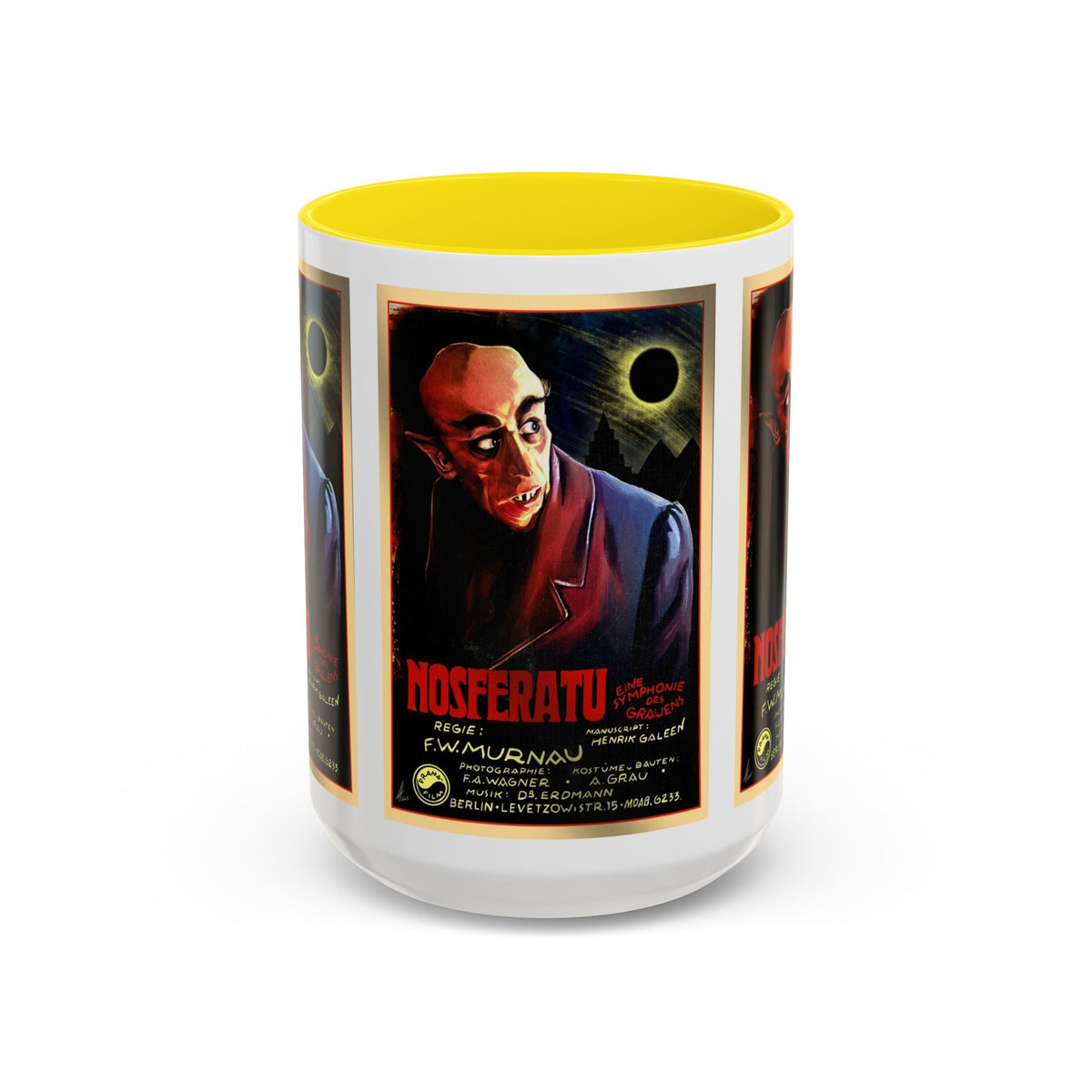 Cult Classic Movie Poster Art Accent Coffee Mug (11, 15oz) - Nosferatu Original 1922 - Mug