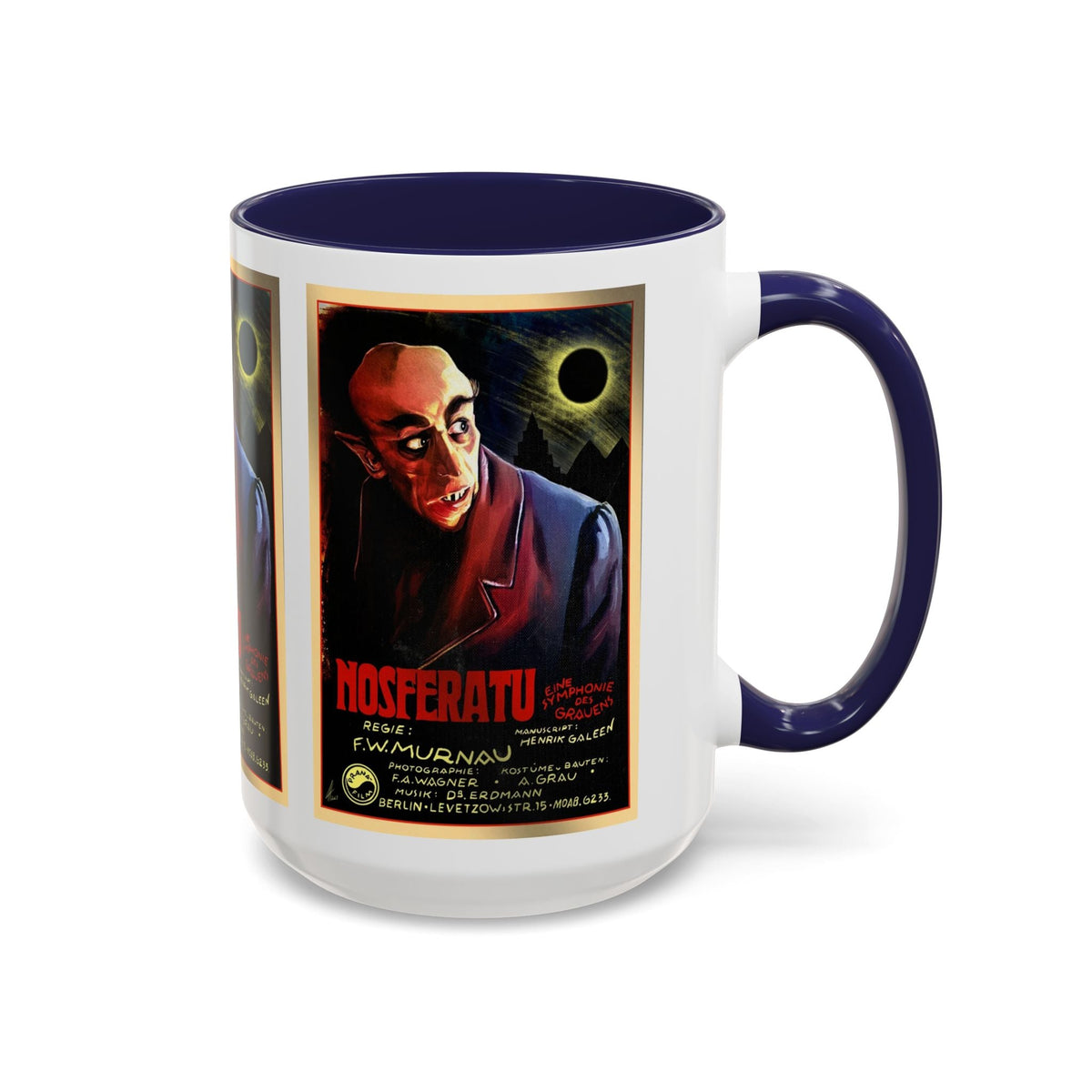 Cult Classic Movie Poster Art Accent Coffee Mug (11, 15oz) - Nosferatu Original 1922 - Mug
