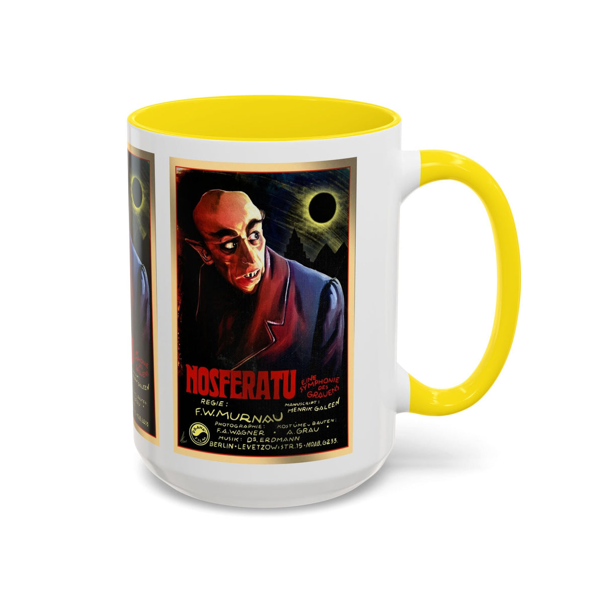 Cult Classic Movie Poster Art Accent Coffee Mug (11, 15oz) - Nosferatu Original 1922 - Mug