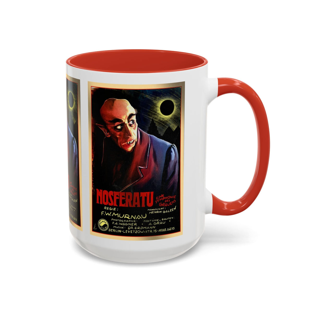 Cult Classic Movie Poster Art Accent Coffee Mug (11, 15oz) - Nosferatu Original 1922 - Mug