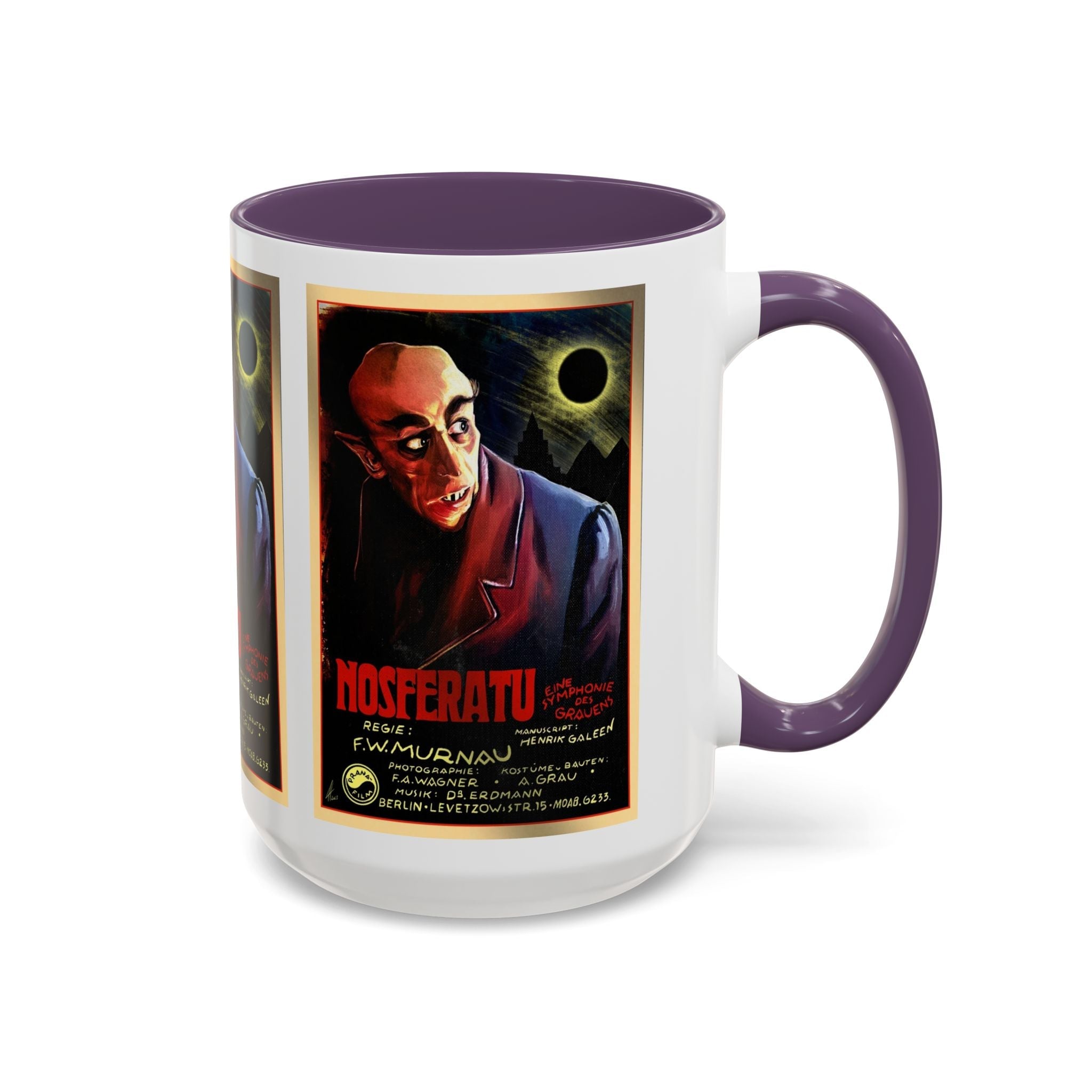 Cult Classic Movie Poster Art Accent Coffee Mug (11, 15oz) - Nosferatu Original 1922 - POPvault