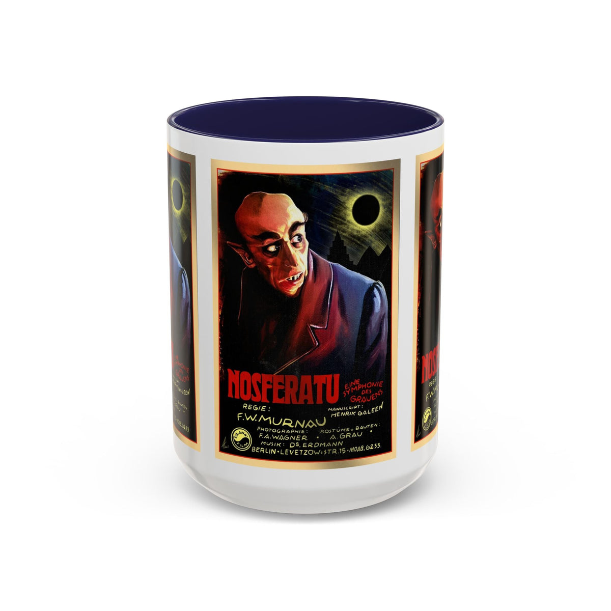 Cult Classic Movie Poster Art Accent Coffee Mug (11, 15oz) - Nosferatu Original 1922 - Mug