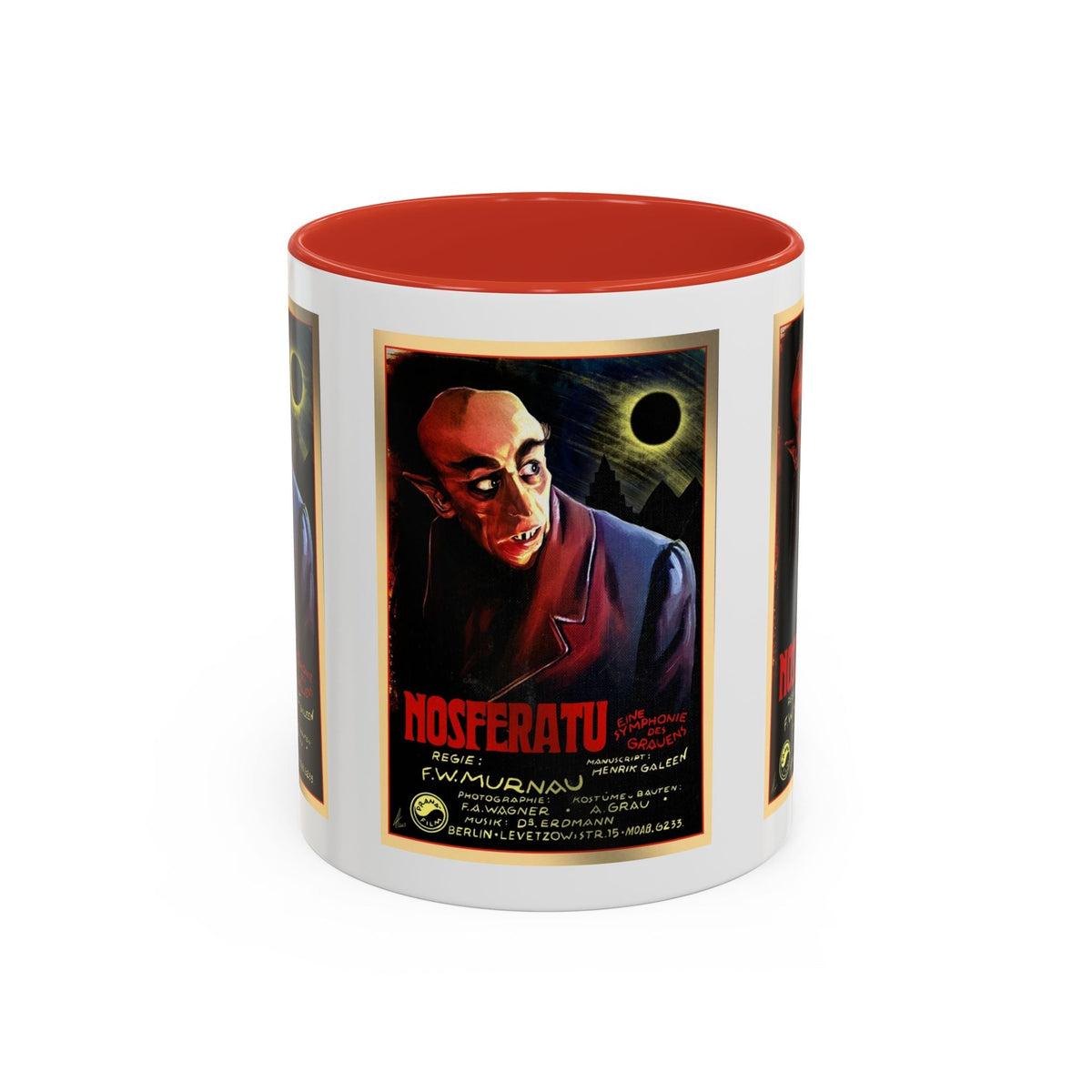 Cult Classic Movie Poster Art Accent Coffee Mug (11, 15oz) - Nosferatu Original 1922 - Mug
