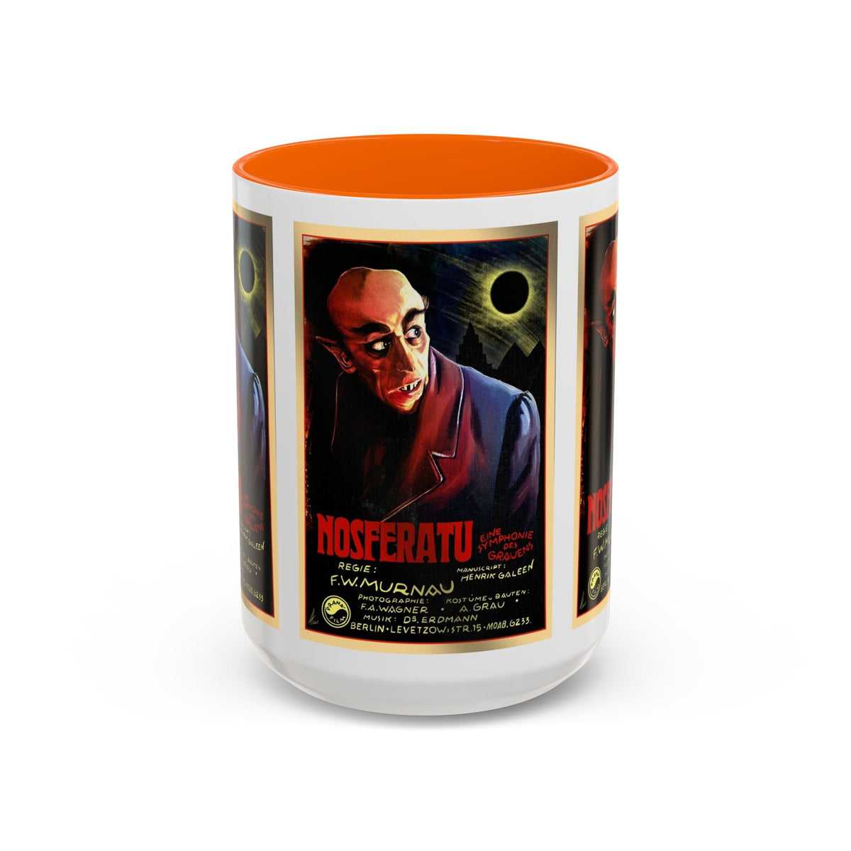 Cult Classic Movie Poster Art Accent Coffee Mug (11, 15oz) - Nosferatu Original 1922 - Mug