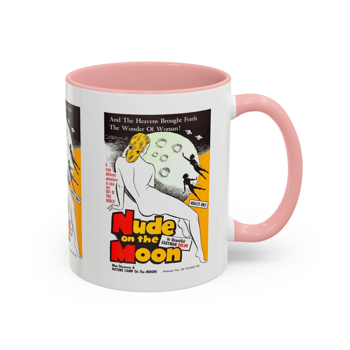 Cult Classic Movie Poster Art Accent Coffee Mug (11, 15oz) - Nude On The Moon 1961 - Mug