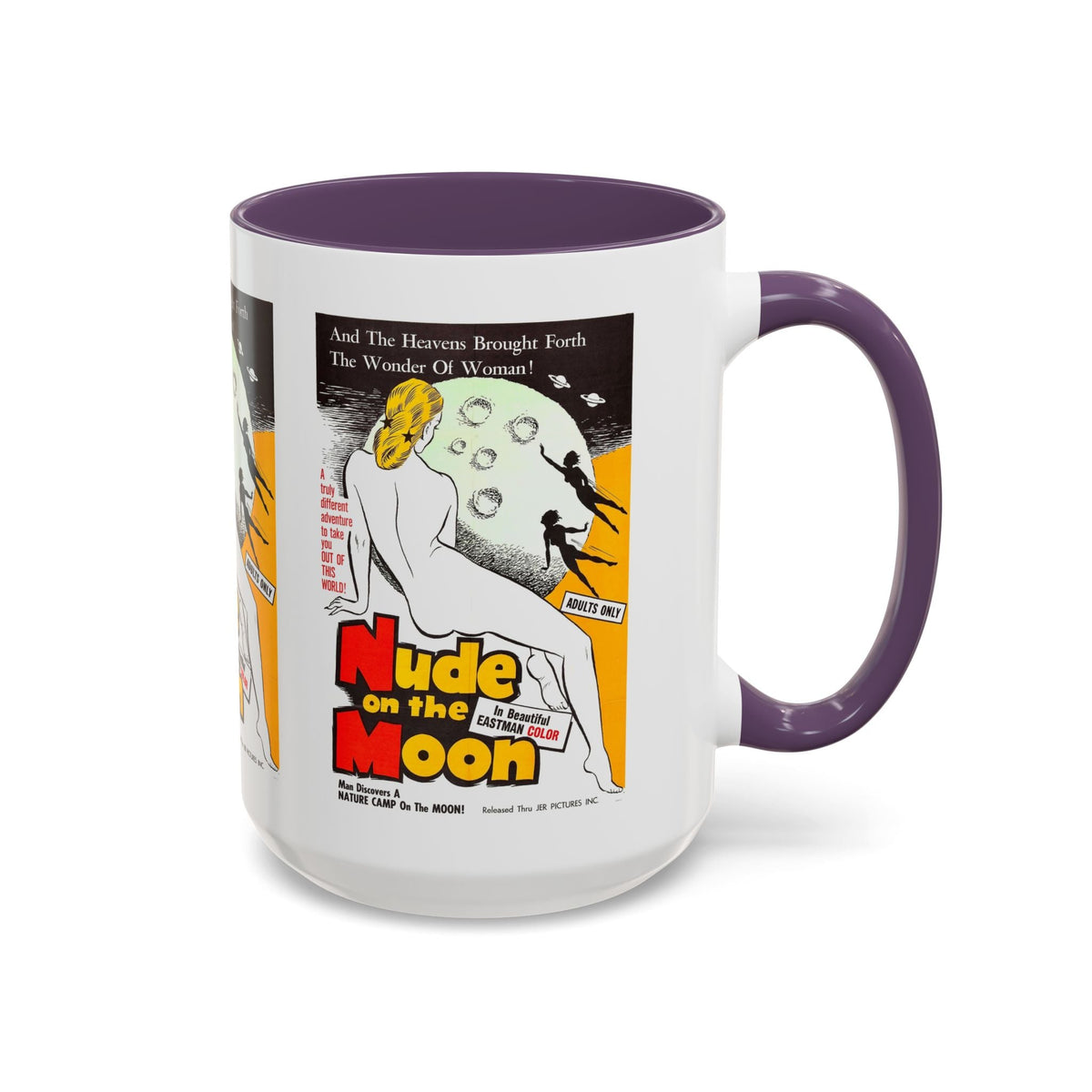 Cult Classic Movie Poster Art Accent Coffee Mug (11, 15oz) - Nude On The Moon 1961 - Mug