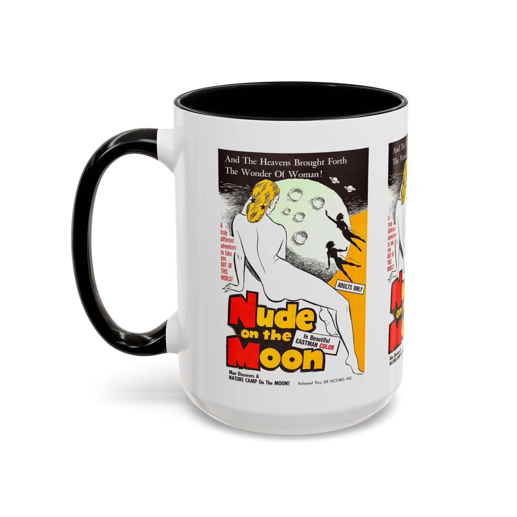 Cult Classic Movie Poster Art Accent Coffee Mug (11, 15oz) - Nude On The Moon 1961 - POPvault