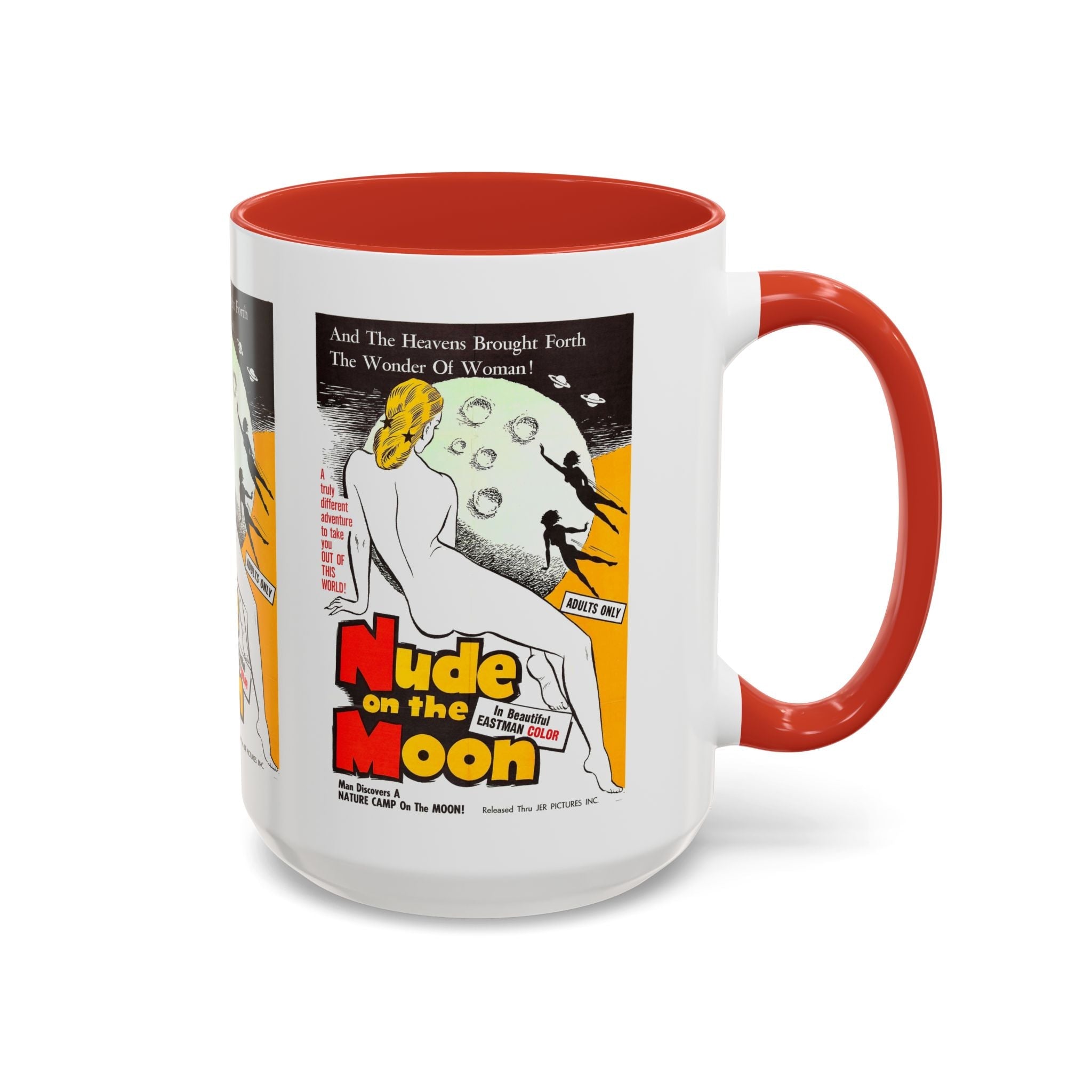 Cult Classic Movie Poster Art Accent Coffee Mug (11, 15oz) - Nude On The Moon 1961 - POPvault