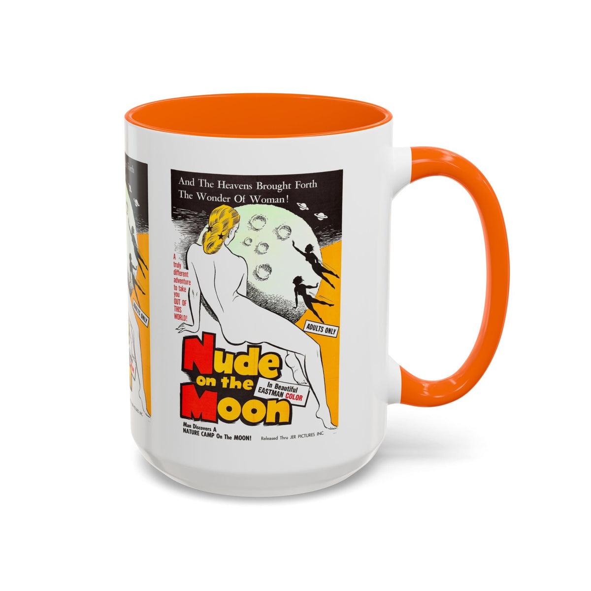 Cult Classic Movie Poster Art Accent Coffee Mug (11, 15oz) - Nude On The Moon 1961 - Mug