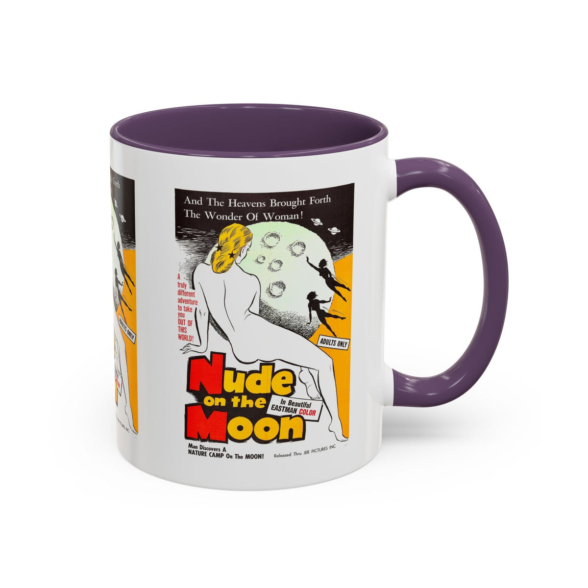 Cult Classic Movie Poster Art Accent Coffee Mug (11, 15oz) - Nude On The Moon 1961 - Mug
