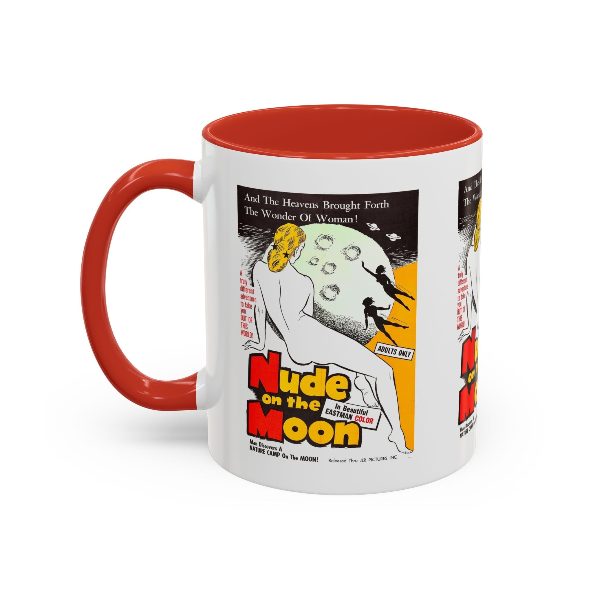 Cult Classic Movie Poster Art Accent Coffee Mug (11, 15oz) - Nude On The Moon 1961 - POPvault