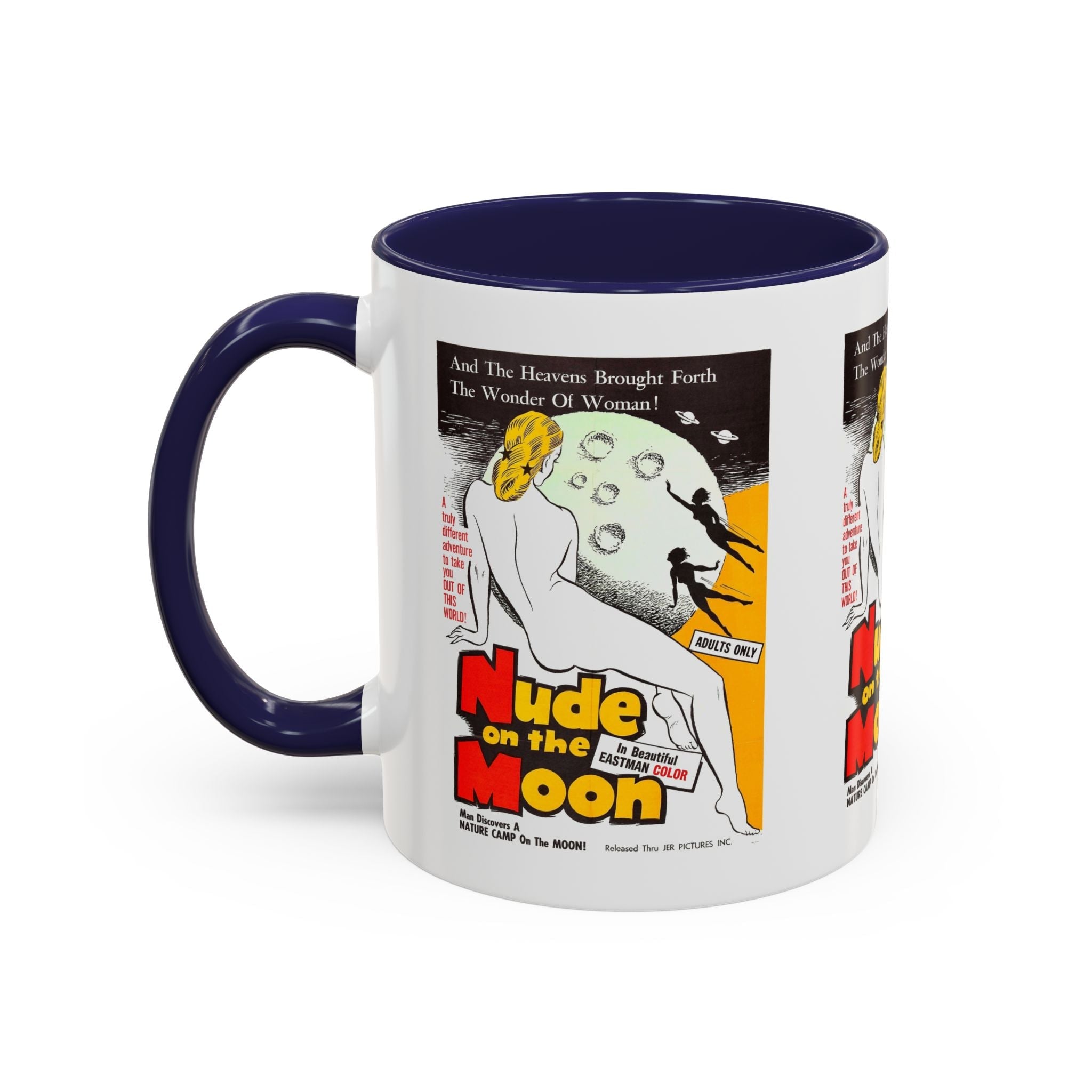 Cult Classic Movie Poster Art Accent Coffee Mug (11, 15oz) - Nude On The Moon 1961 - POPvault