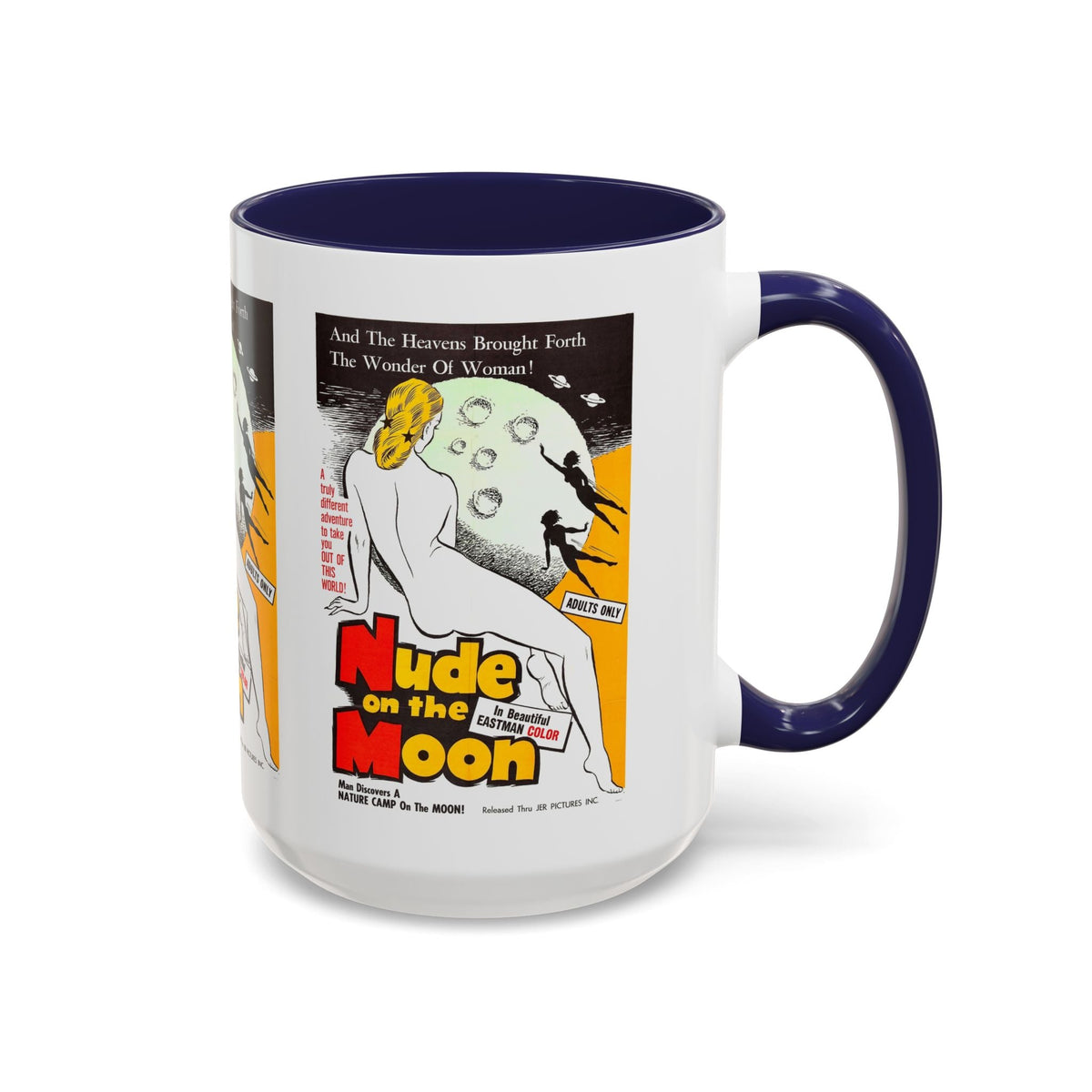 Cult Classic Movie Poster Art Accent Coffee Mug (11, 15oz) - Nude On The Moon 1961 - Mug