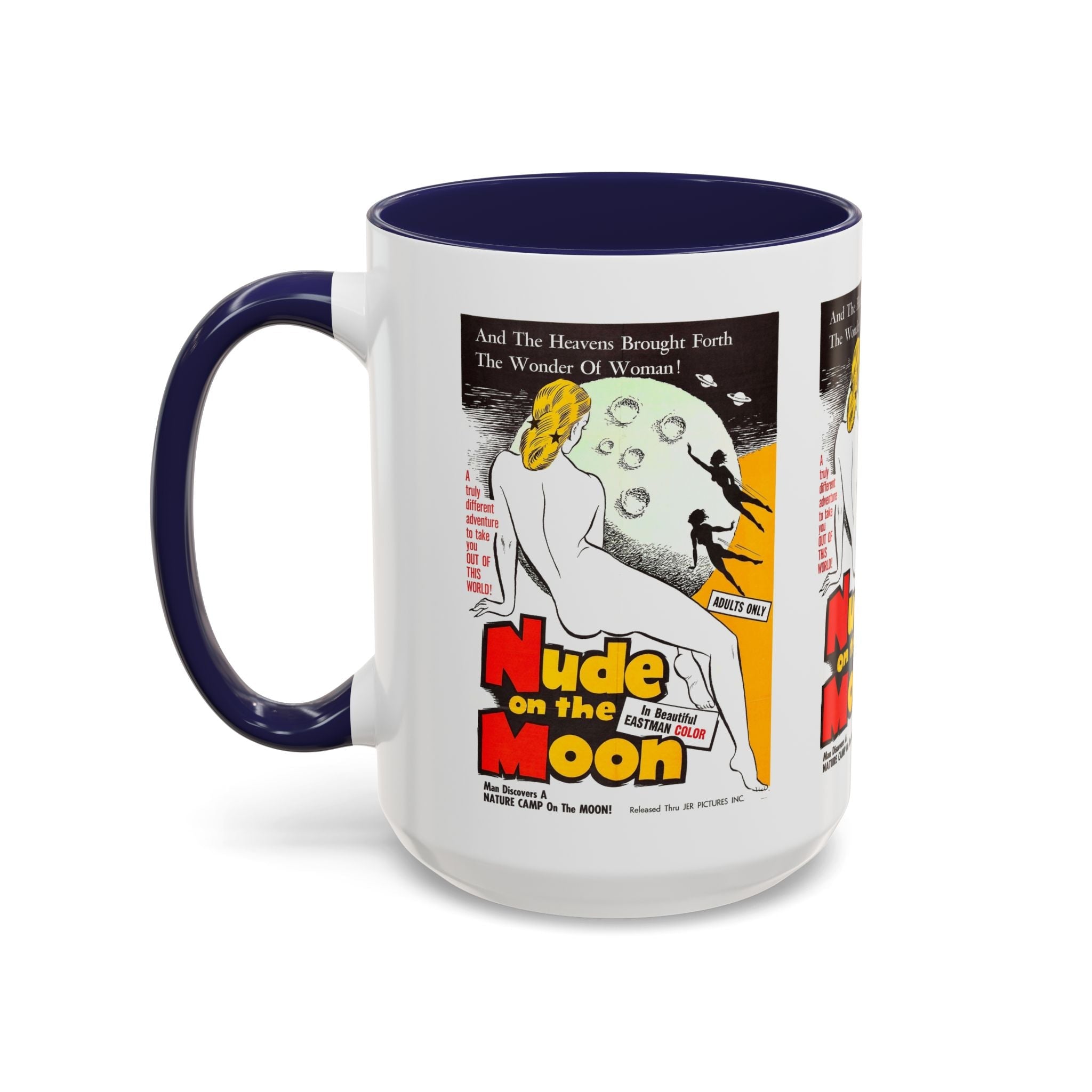 Cult Classic Movie Poster Art Accent Coffee Mug (11, 15oz) - Nude On The Moon 1961 - POPvault