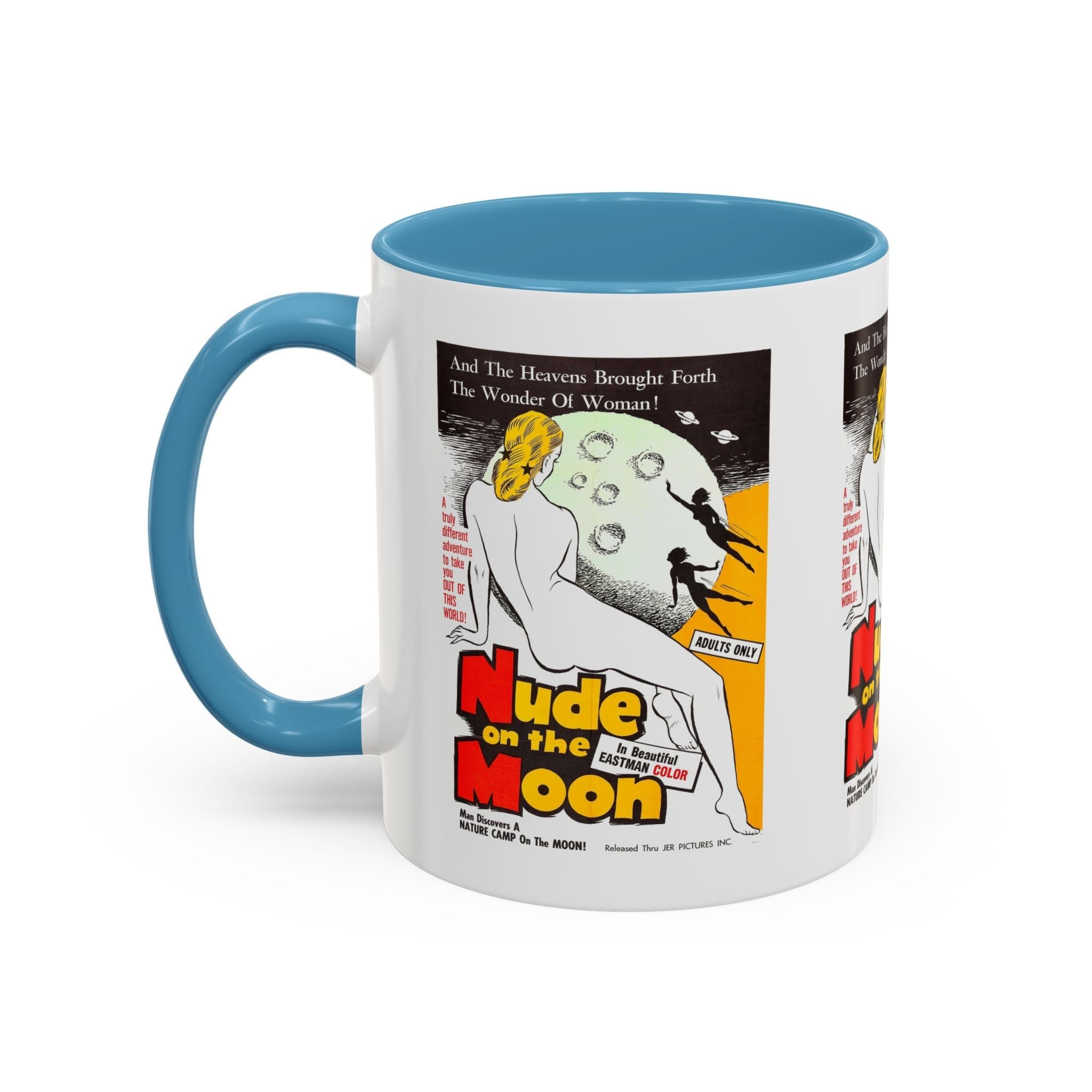 Cult Classic Movie Poster Art Accent Coffee Mug (11, 15oz) - Nude On The Moon 1961 - POPvault